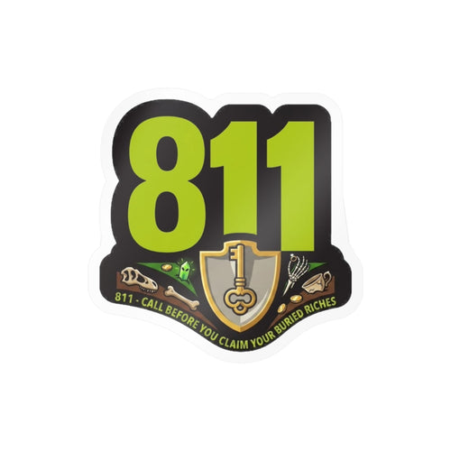 811 Buried Riches weatherproof decal — included in the 4-pack