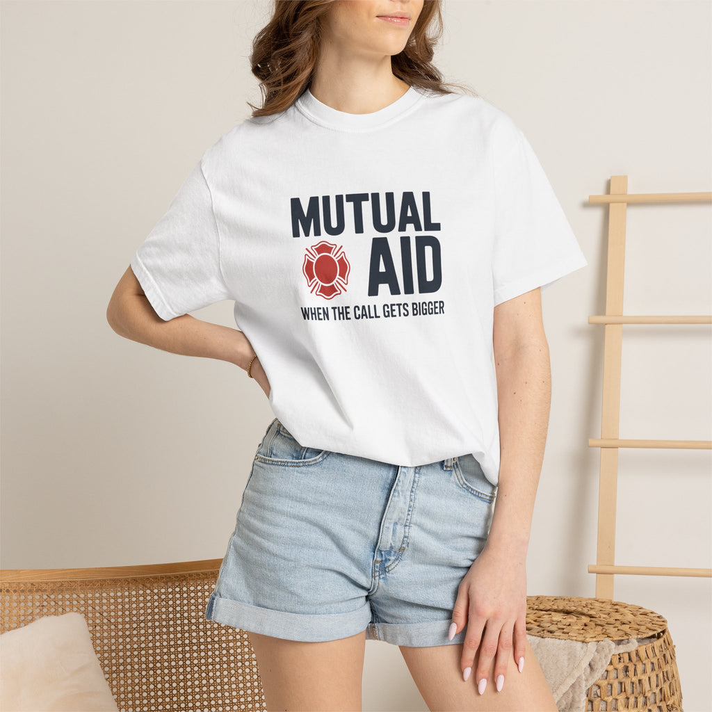 Mutual Aid Firefighter Shirt When The Call Gets Bigger — alternate view 8