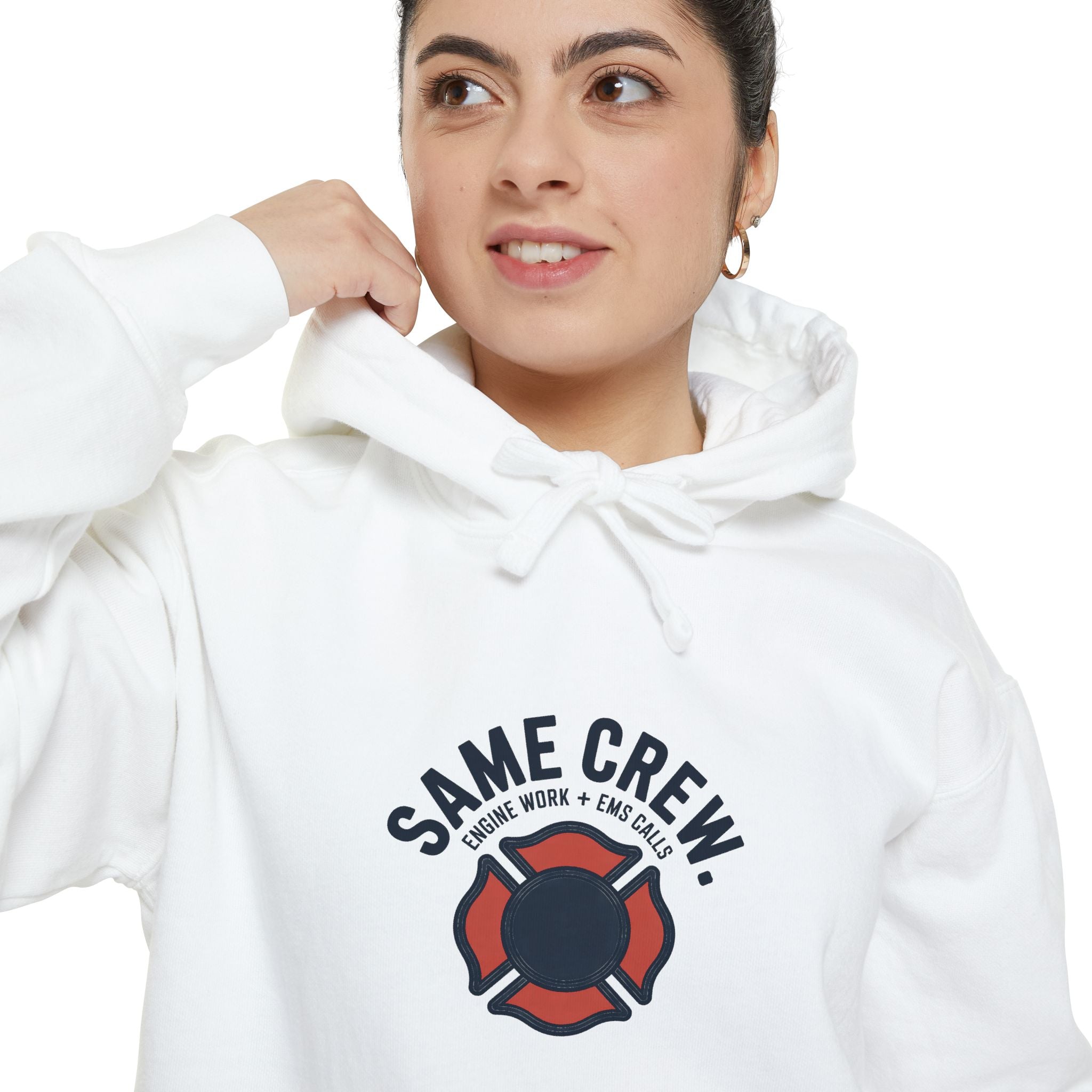Same Crew Engine Work EMS Calls Hoodie — alternate view 4