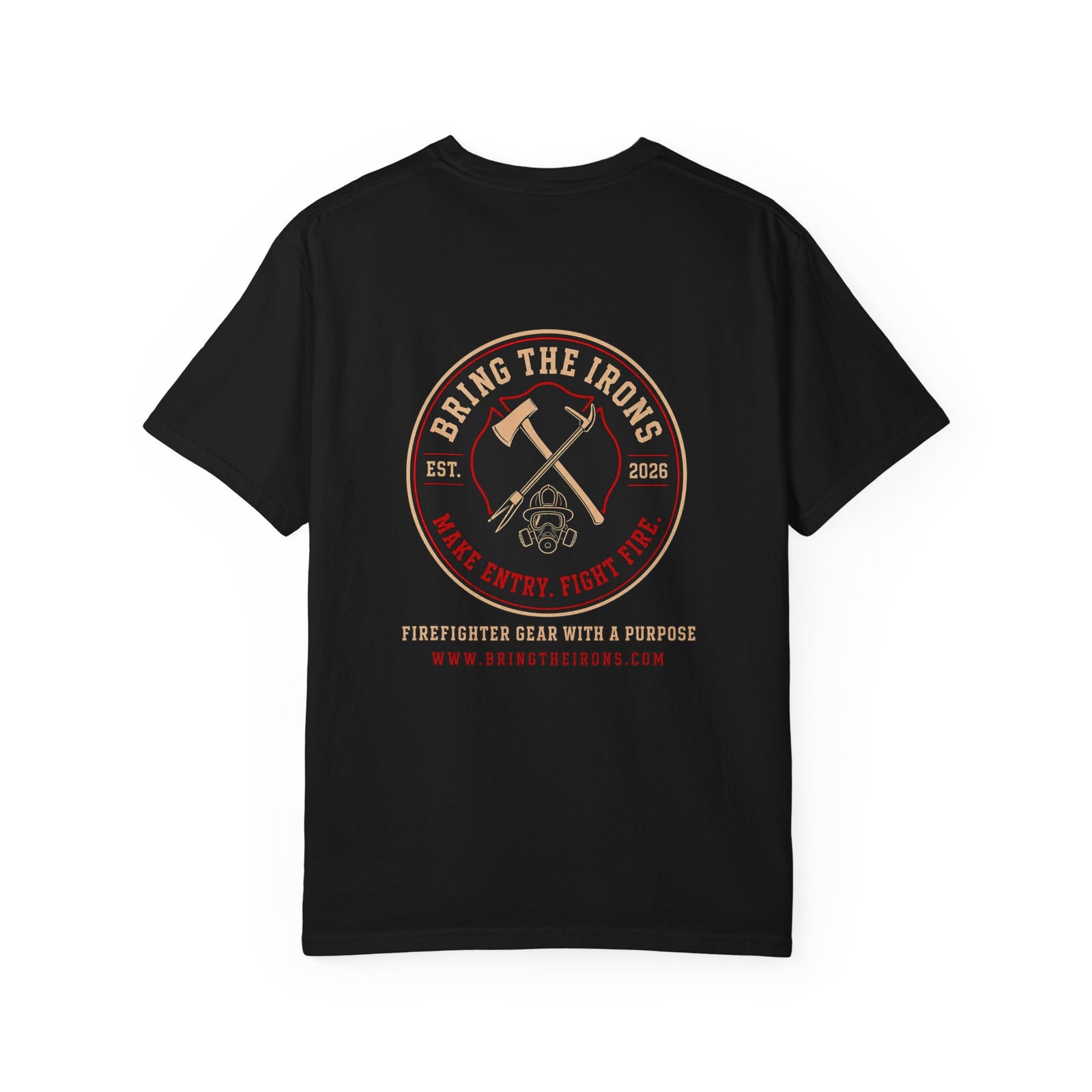 Bring the Irons — Signature Firefighter Tee — Seal Front — back