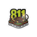811 'Call Before You Dig' Safety Sticker — Weatherproof Utility Decal