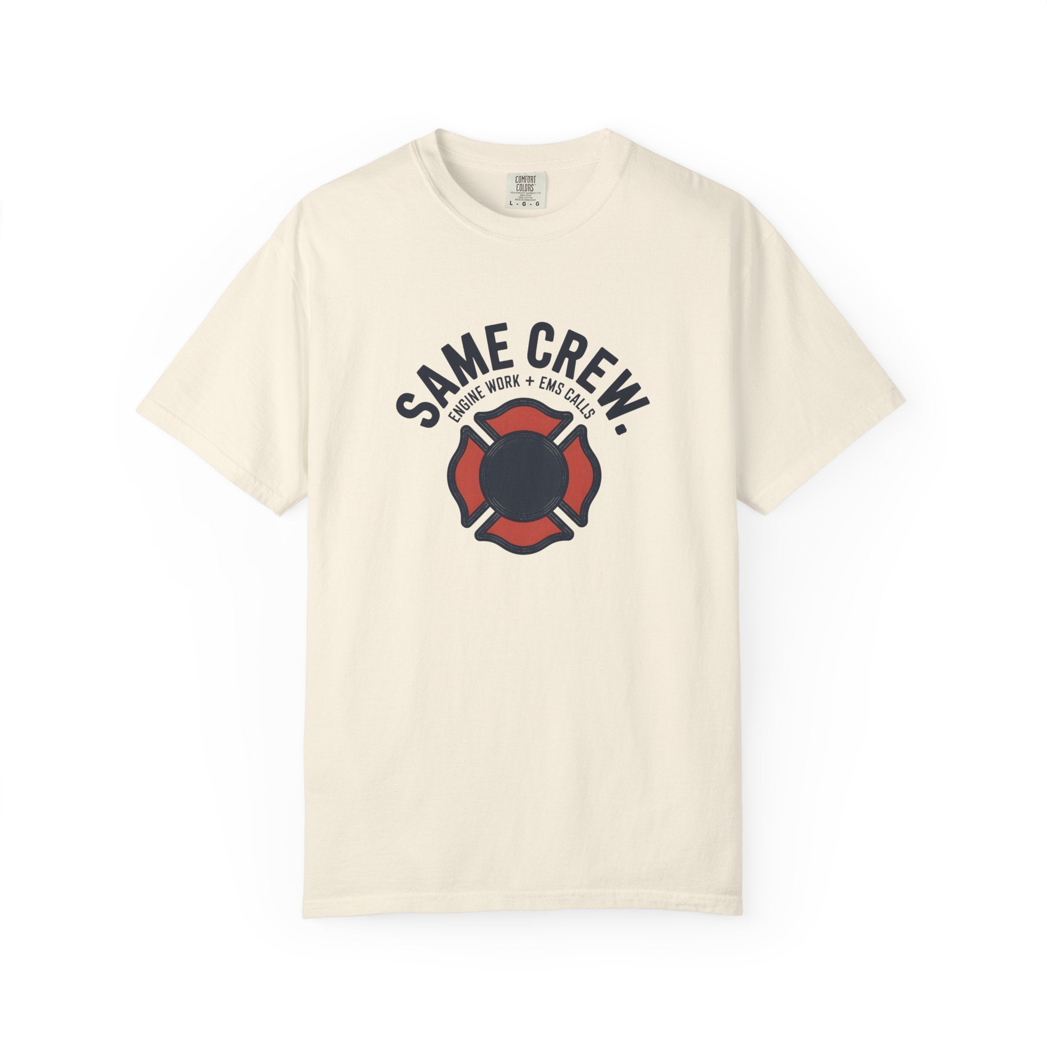 Same Crew Engine Work EMS Calls T-Shirt — alternate view 2