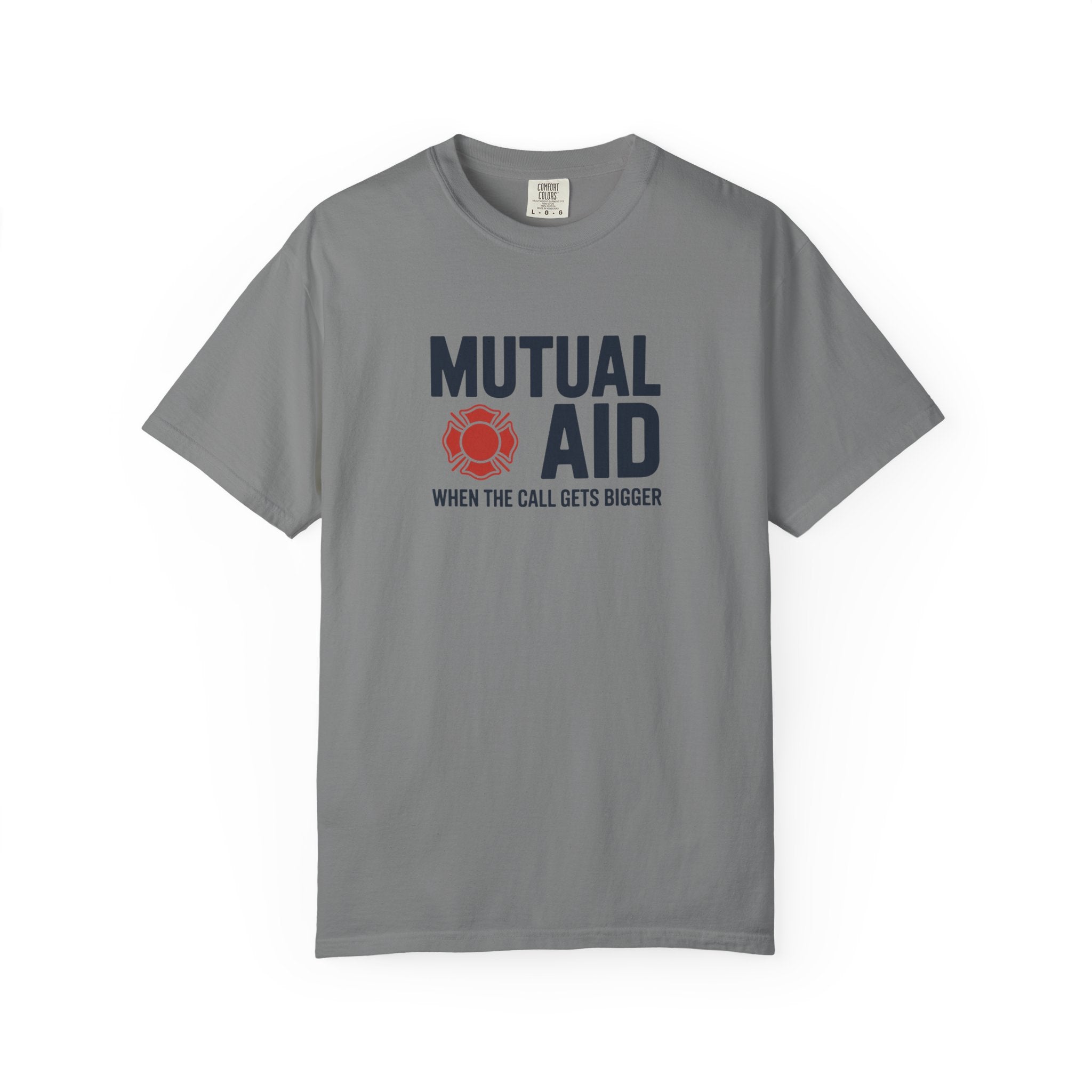 Mutual Aid Firefighter Shirt When The Call Gets Bigger — alternate view 3