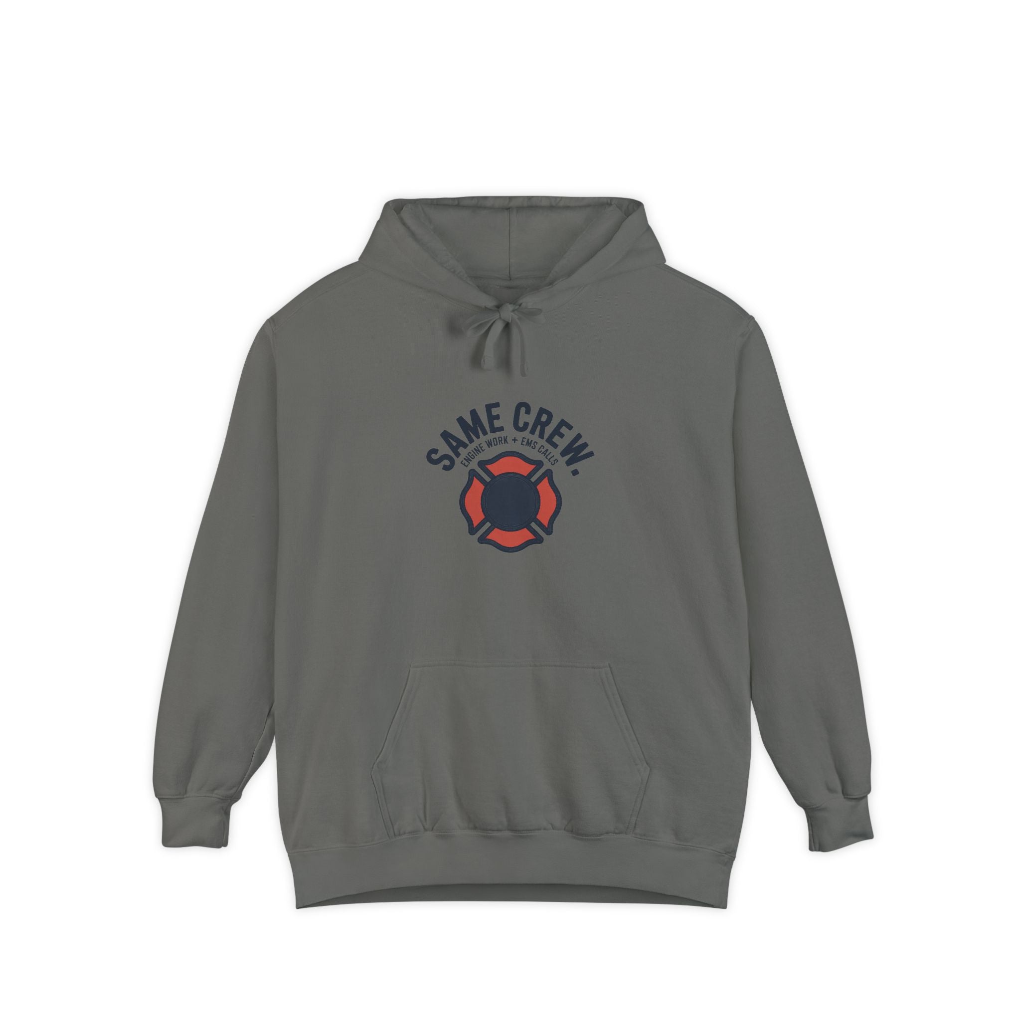 Same Crew Engine Work EMS Calls Hoodie — front view