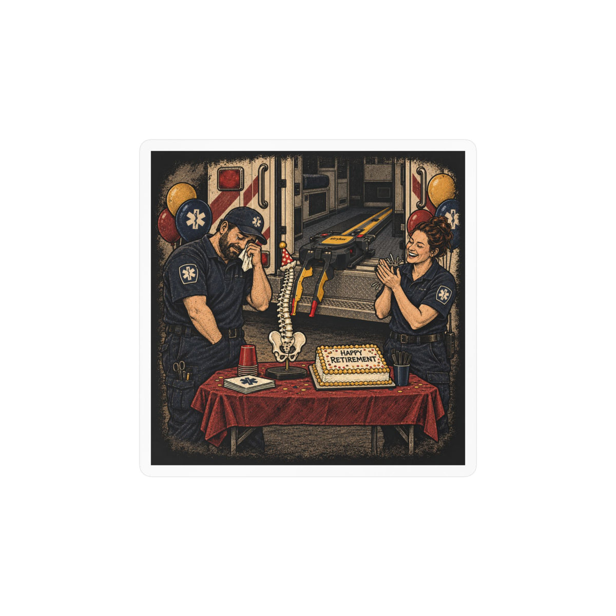 Happy Retirement — EMS Vinyl Sticker
