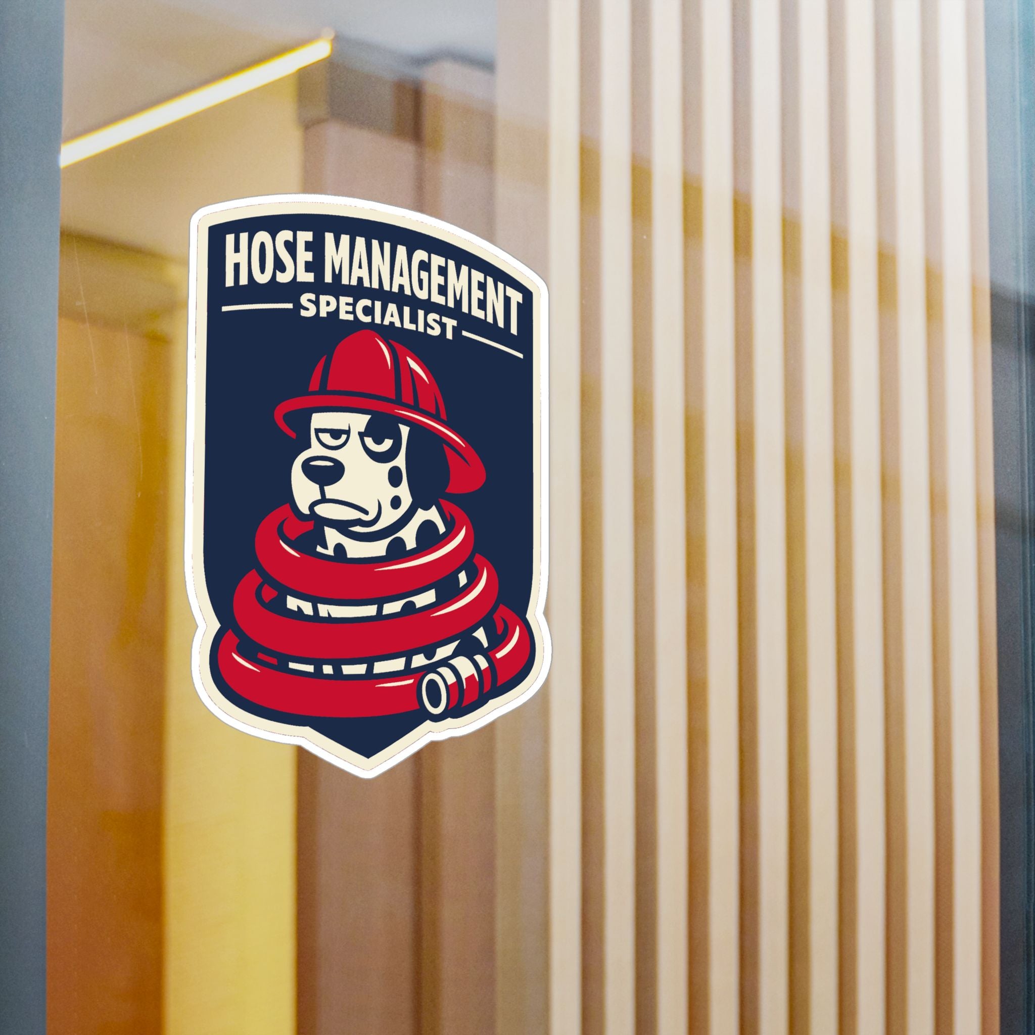 Engine company hose repack joke sticker for firefighters