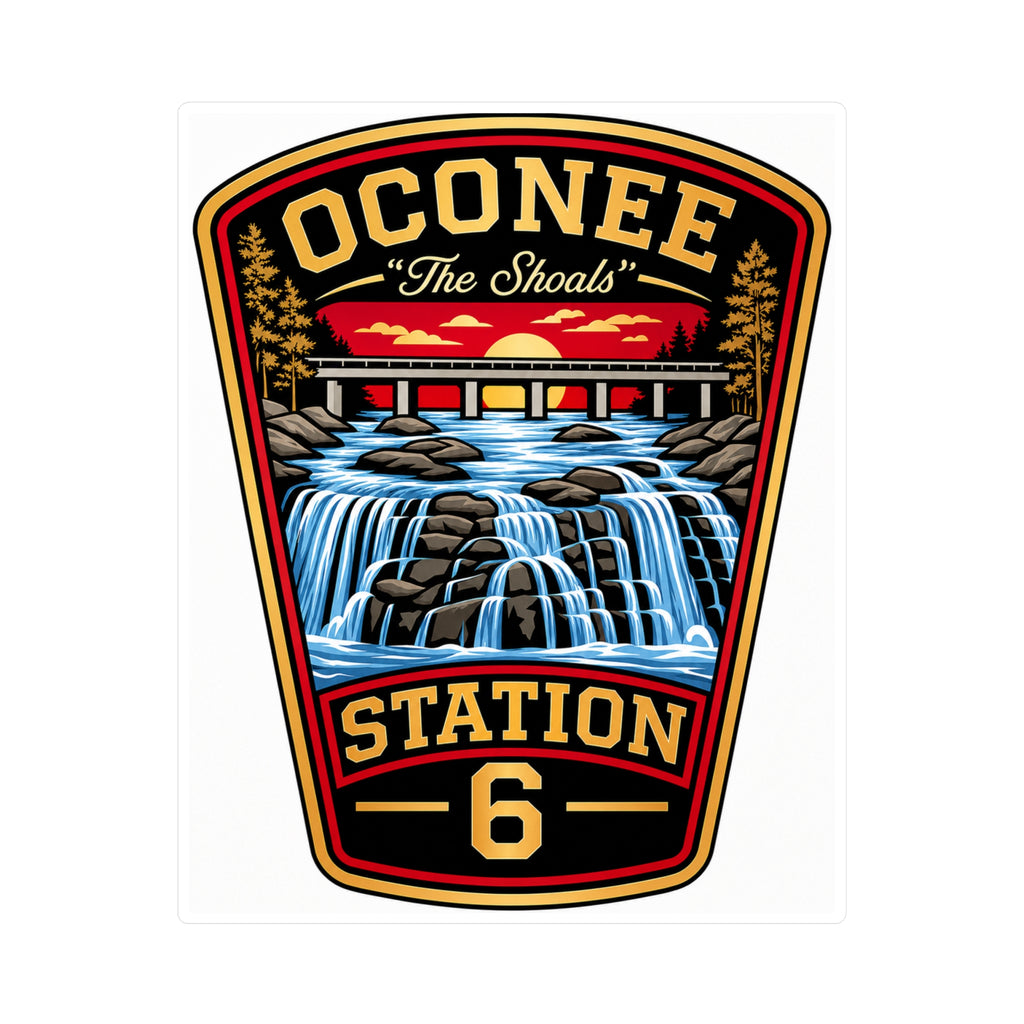 Oconee 'The Shoals' Station 6 Vinyl Decal 8x10 — product photo