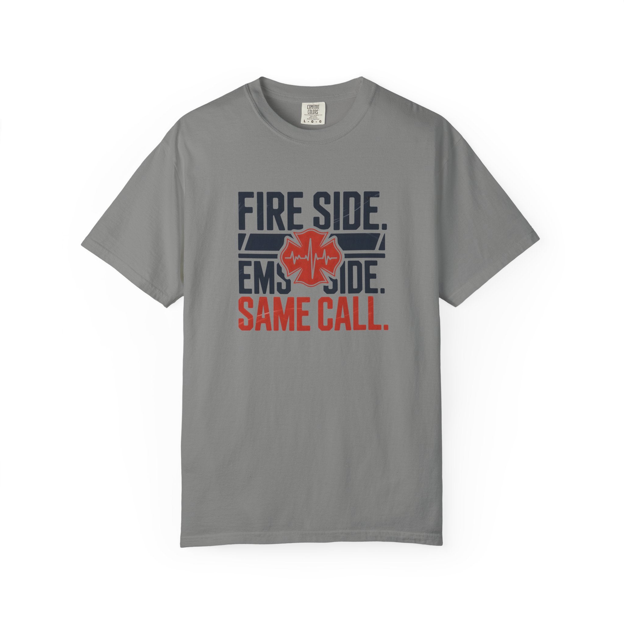 Fire Side EMS Side Same Call T-Shirt — alternate view 5
