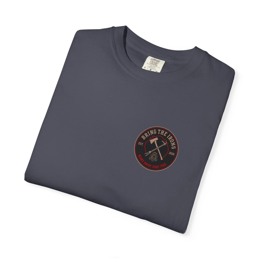 Bring the Irons — Signature Firefighter Tee — Seal Front