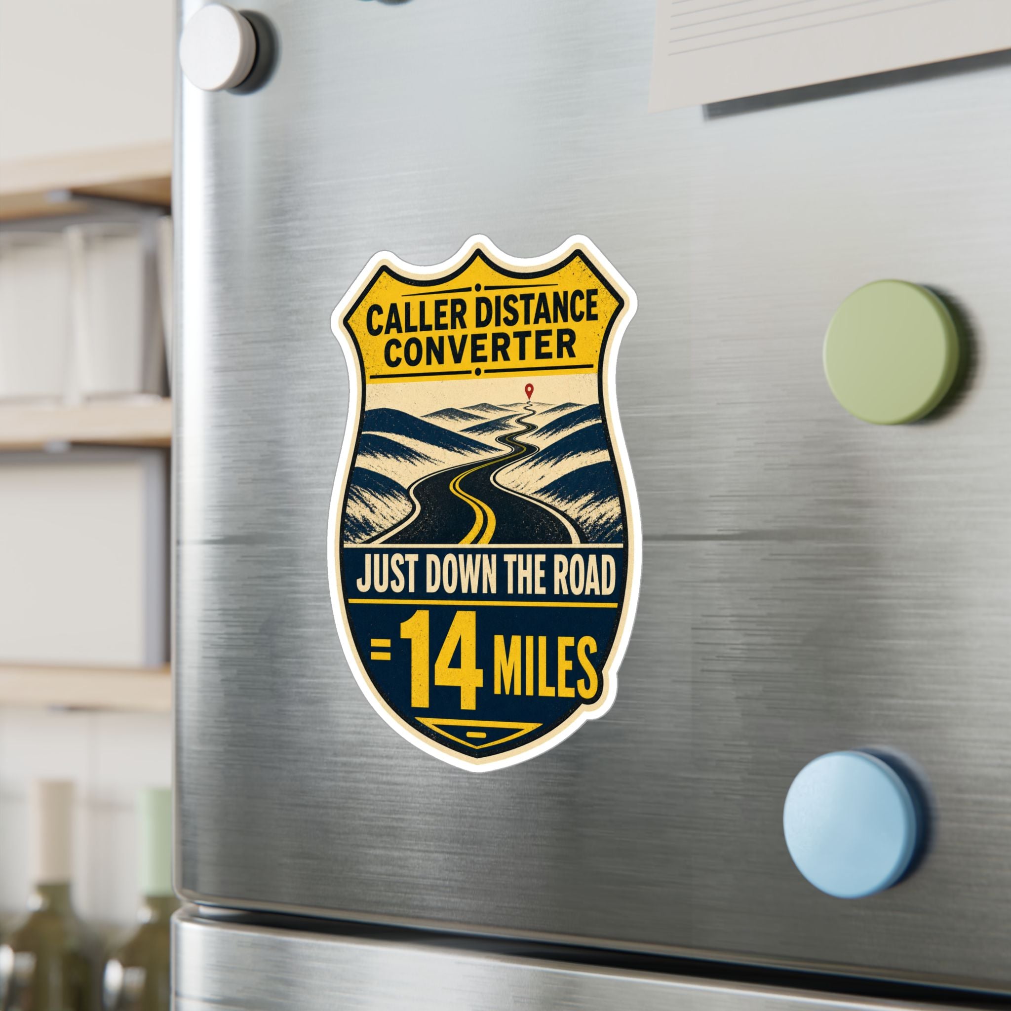 CALLER DISTANCE CONVERTER — Rural Fire & EMS Humor Sticker | Weatherproof Vinyl Decal