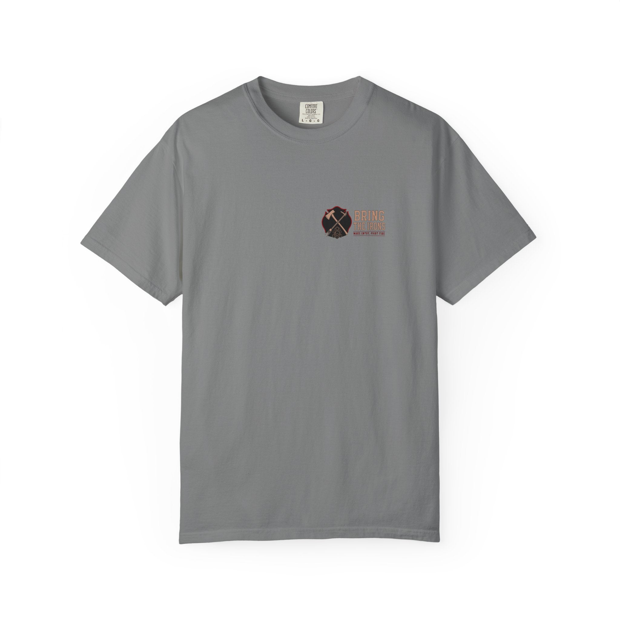 Bring the Irons — Keys to the City Firefighter Tee — Wordmark Front