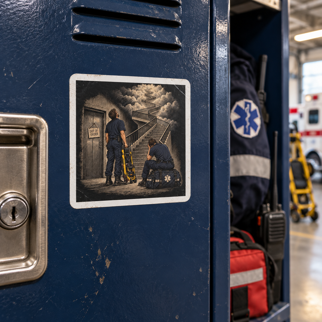 Elevator’s Out — EMS Vinyl Sticker