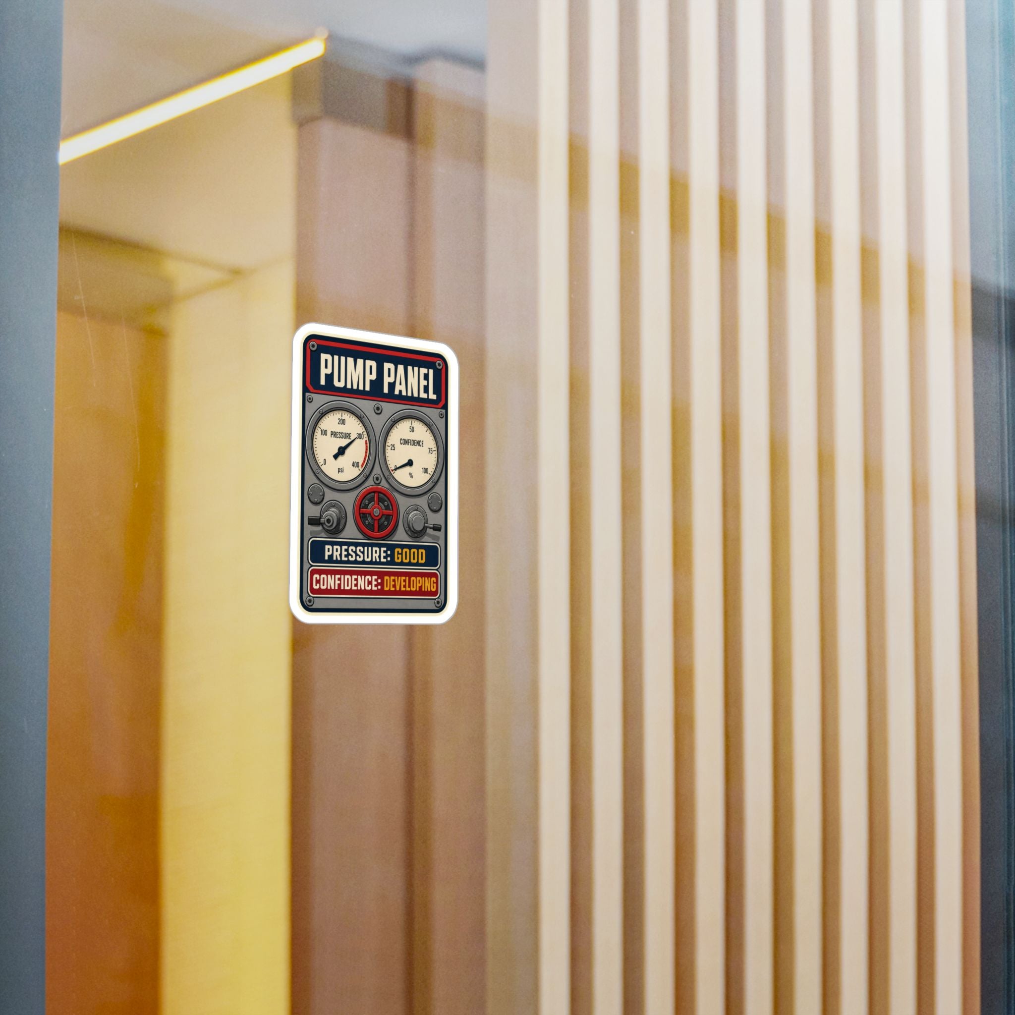 PUMP PANEL — Firefighter Pump Operator Humor Sticker | Weatherproof Vinyl Decal