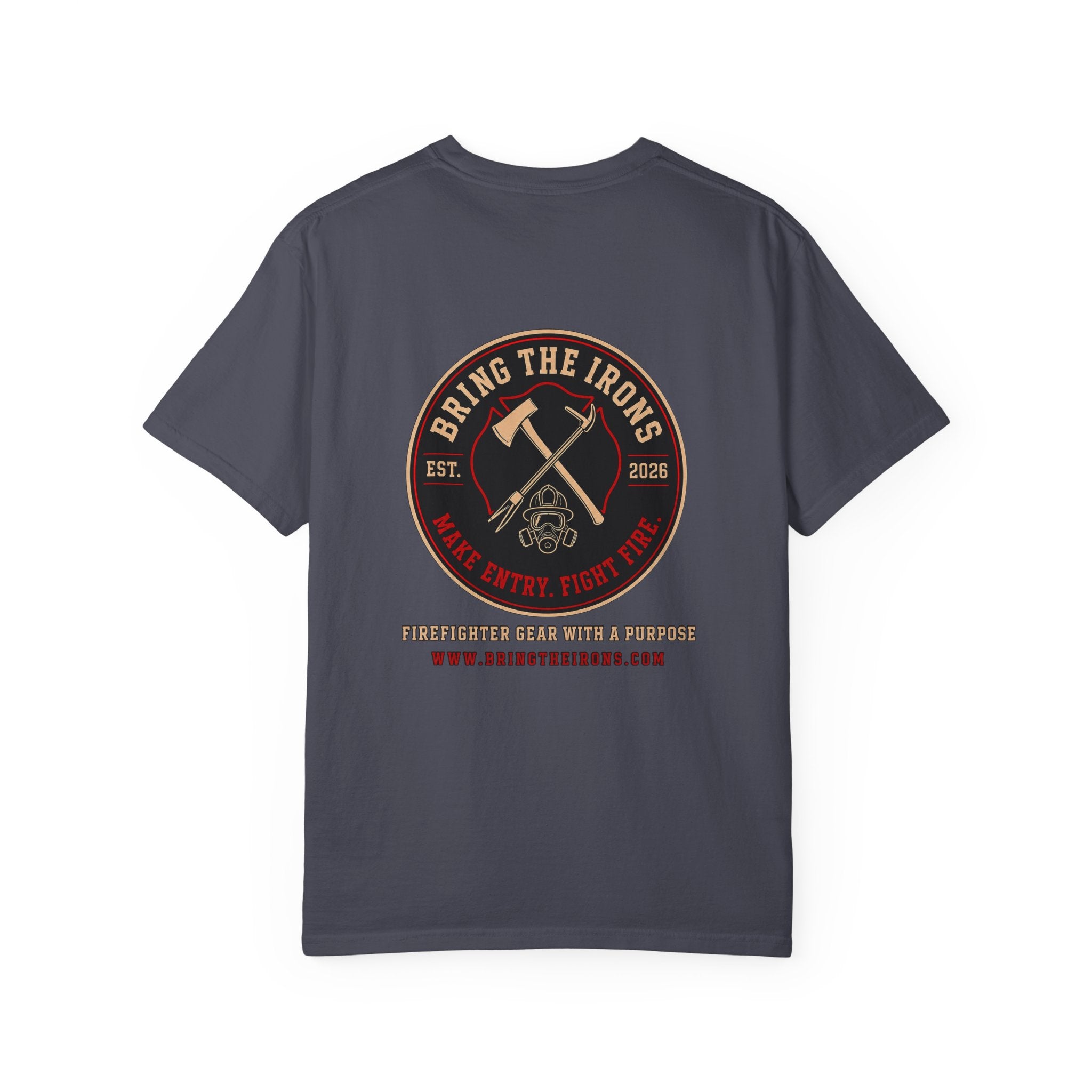 Bring the Irons — Signature Firefighter Tee — Seal Front