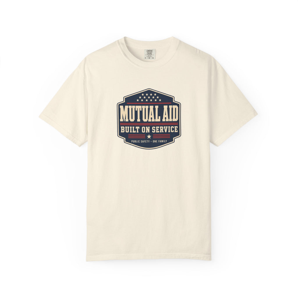 Built On Service Under One Flag Tee — front view