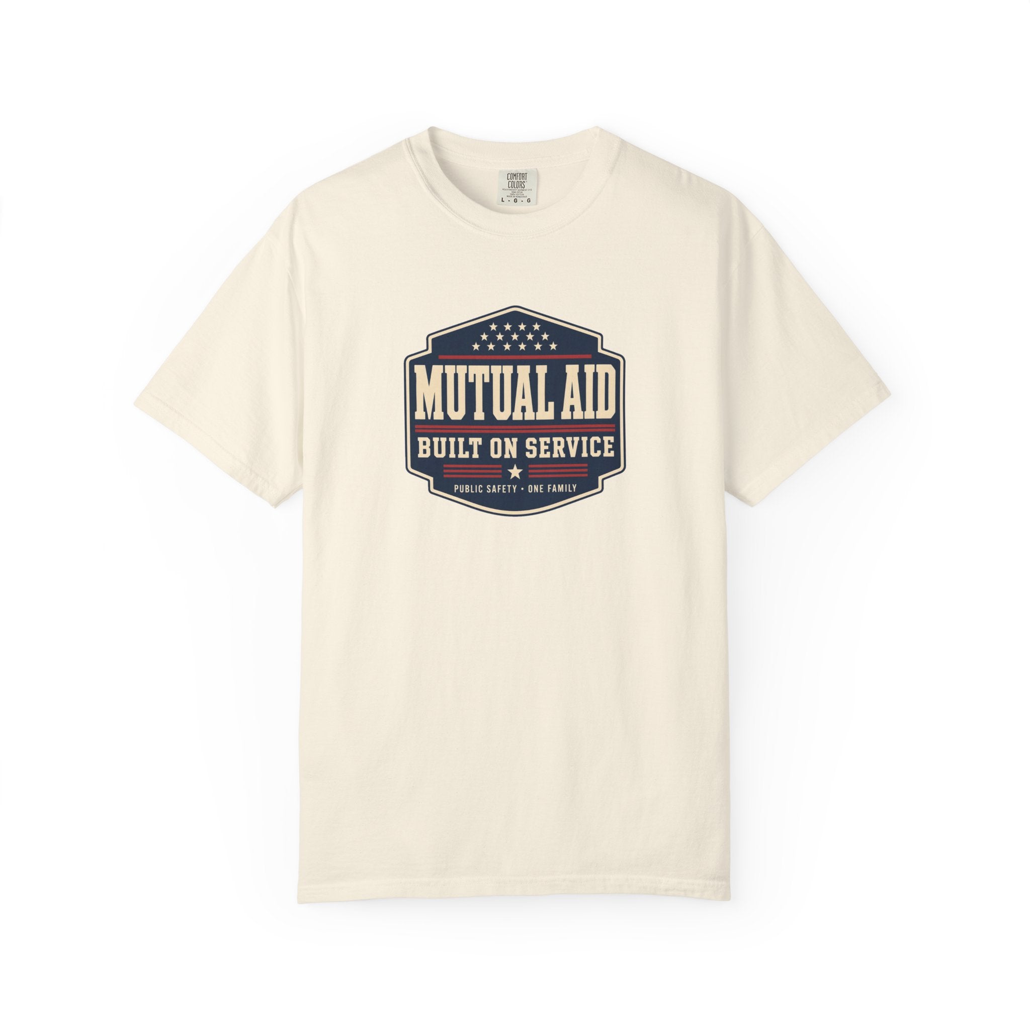Built On Service Under One Flag Tee — front view