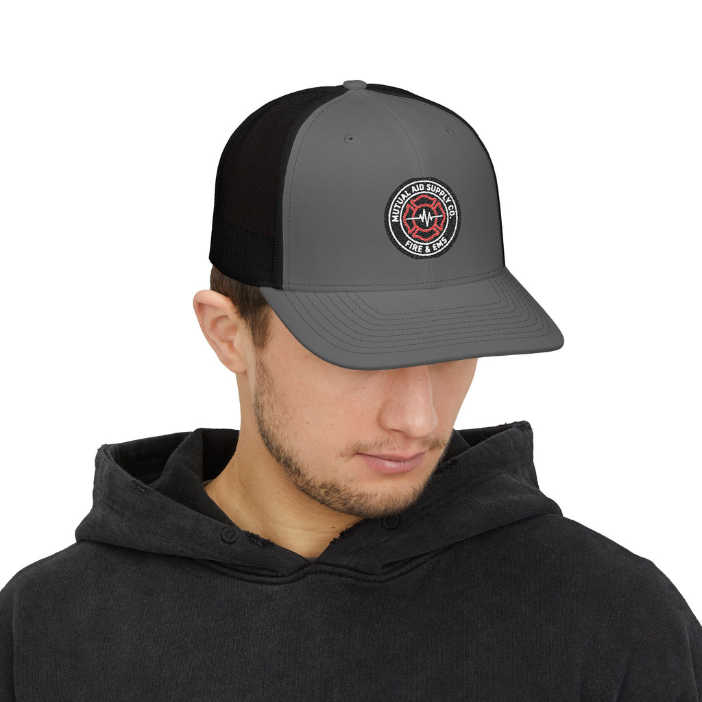 Embroidered Rescue Patch Trucker Cap
