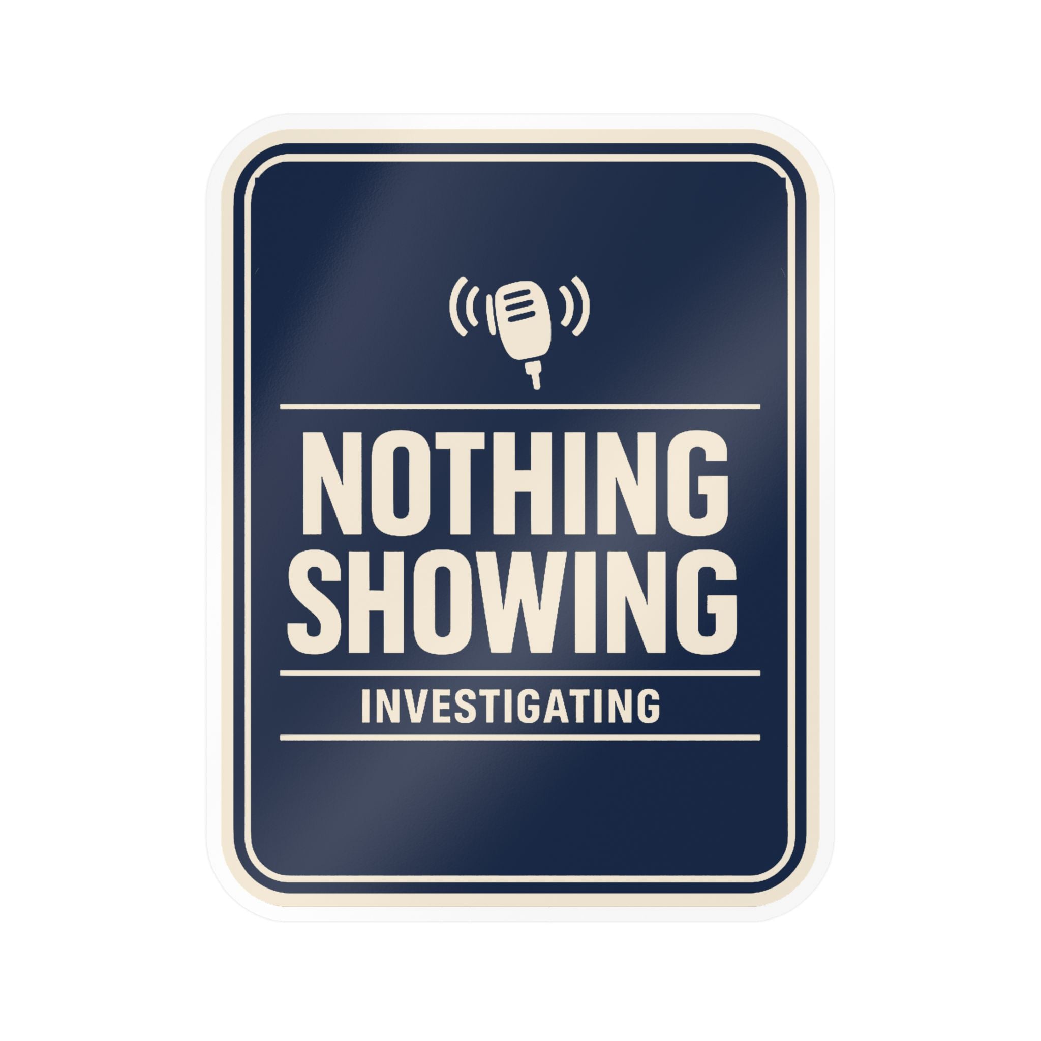 Cream on navy radio plate sticker for firefighters and EMTs