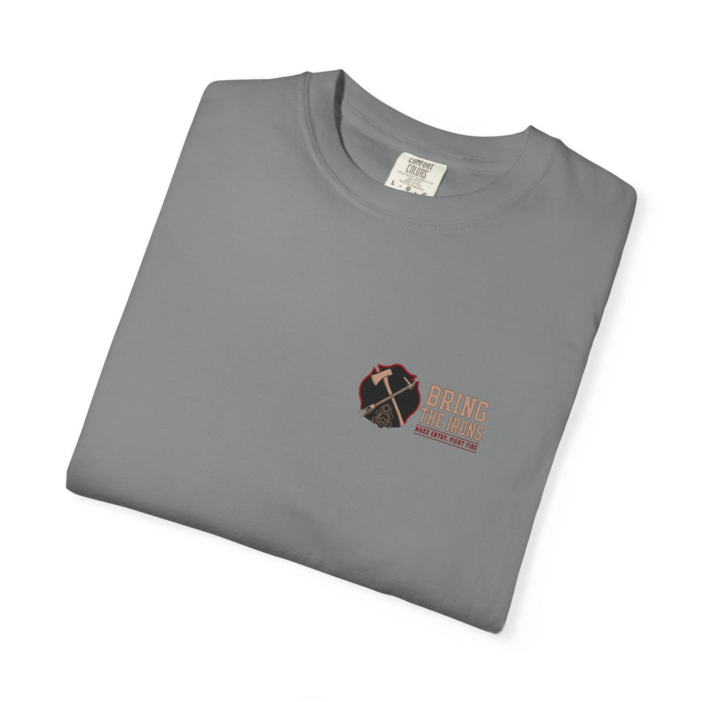 Bring the Irons — The 343 Memorial Firefighter Tee — Wordmark Front