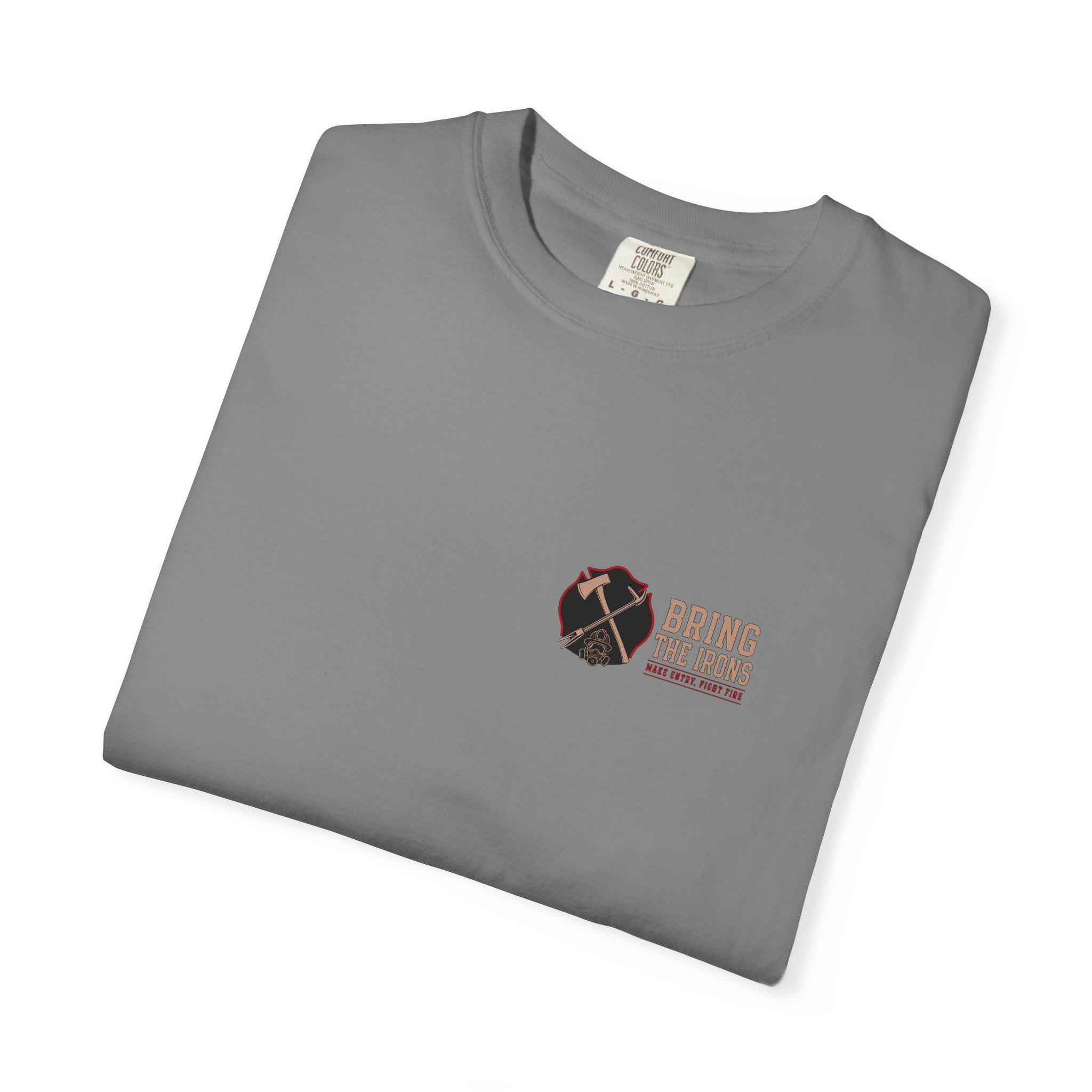 Bring the Irons — The 343 Memorial Firefighter Tee — Wordmark Front