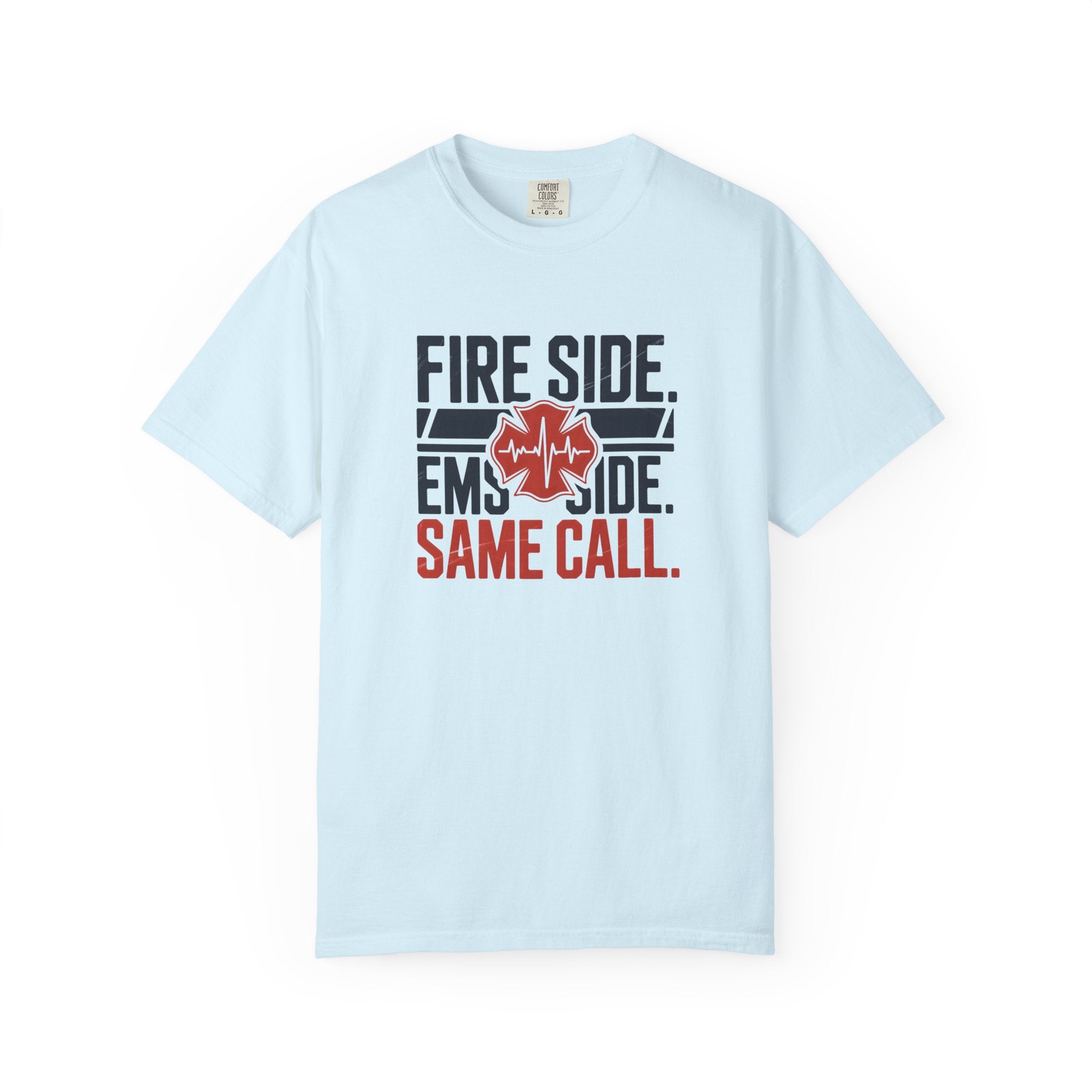 Fire Side EMS Side Same Call T-Shirt — alternate view 4