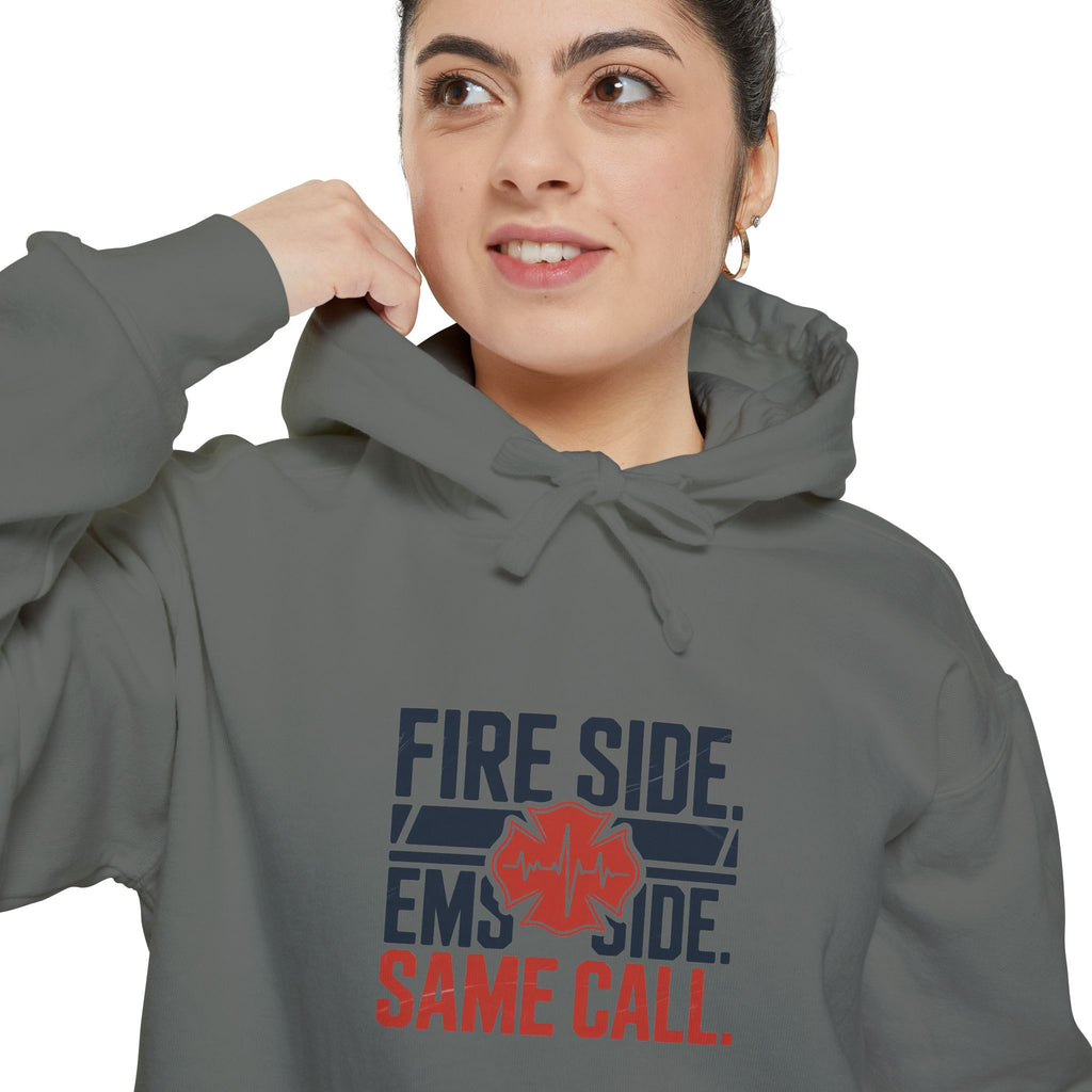 Fire Side EMS Side Same Call Hoodie — alternate view 7