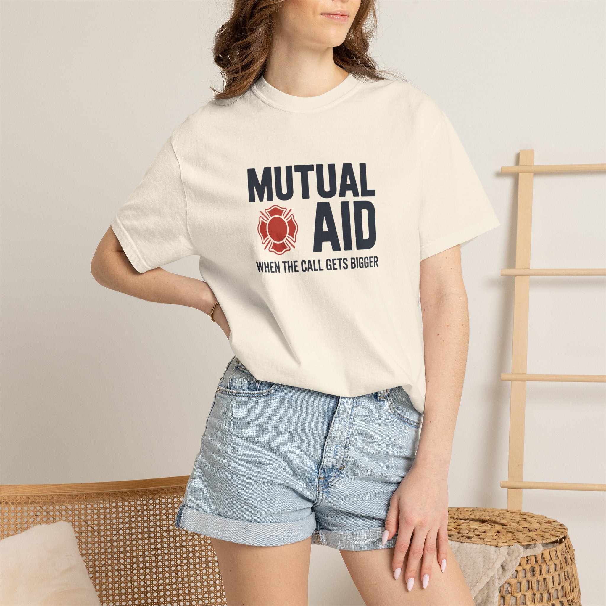 Mutual Aid Firefighter Shirt When The Call Gets Bigger — alternate view 11