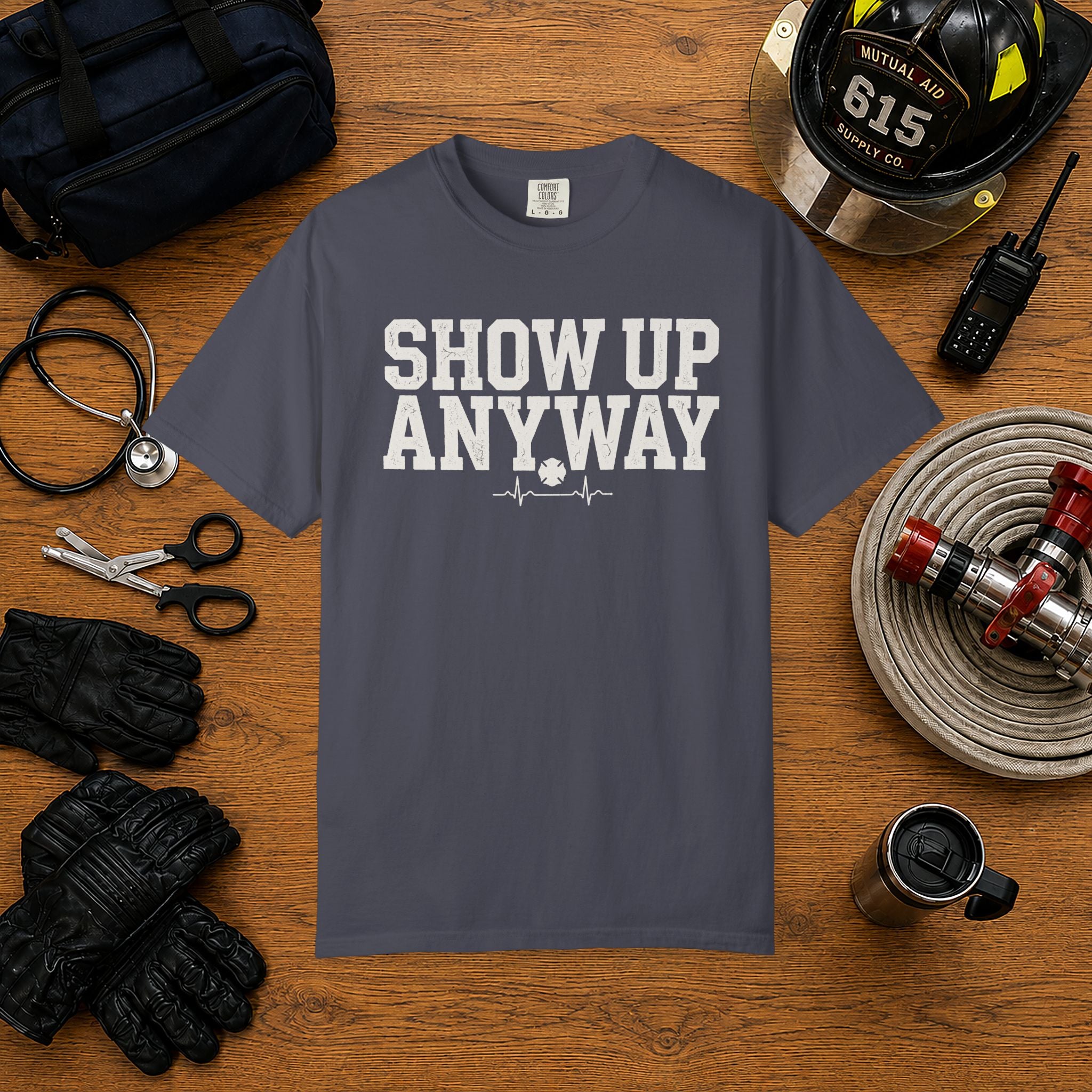 Show Up Anyway tee — alternate view 3