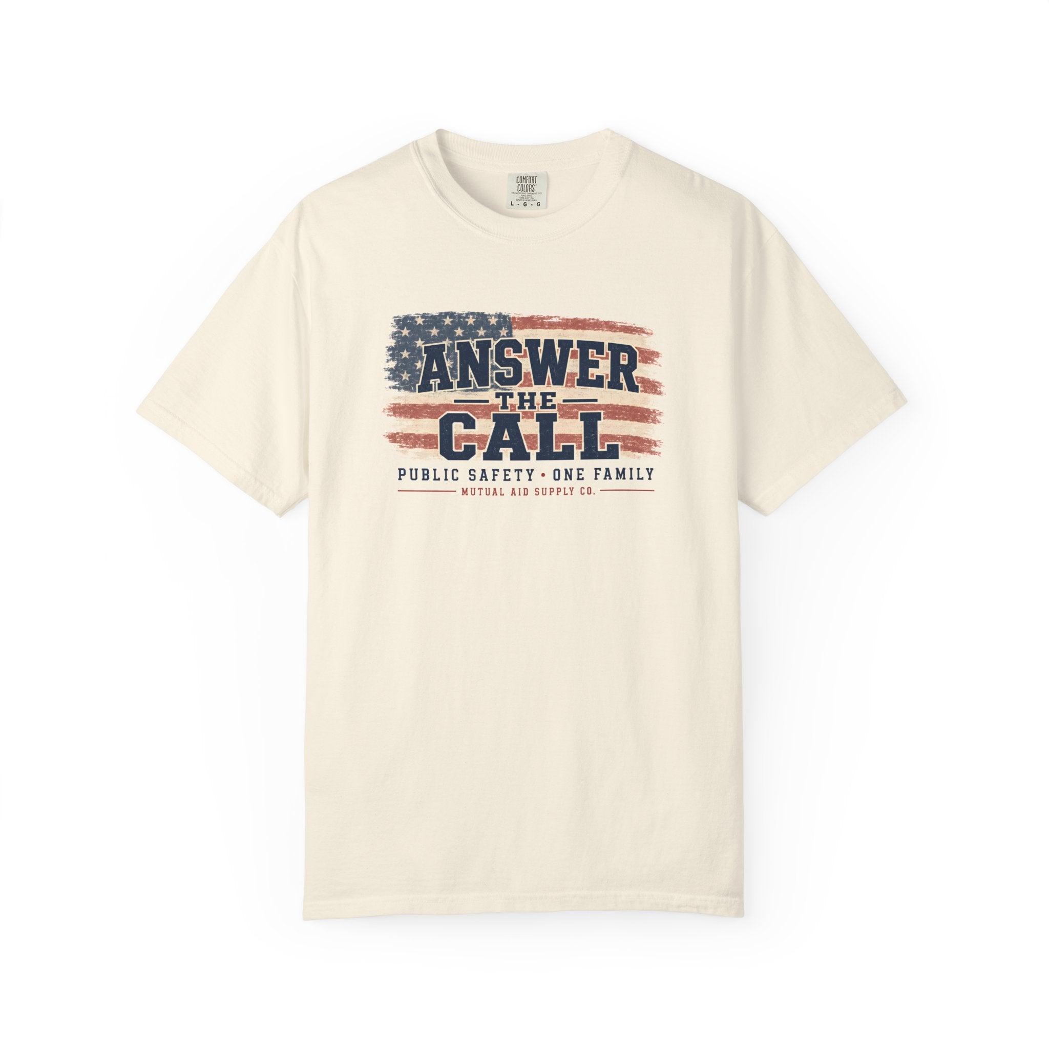 Answer The Call Under One Flag Tee — front view