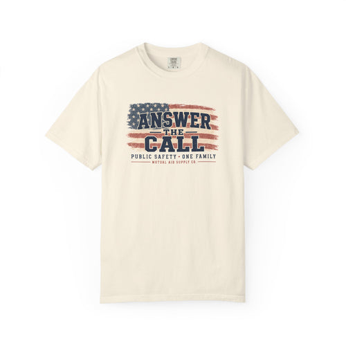 Answer The Call Under One Flag Tee — front view