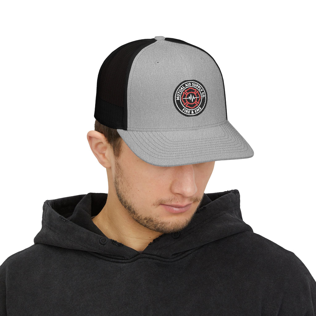 Embroidered Rescue Patch Trucker Cap