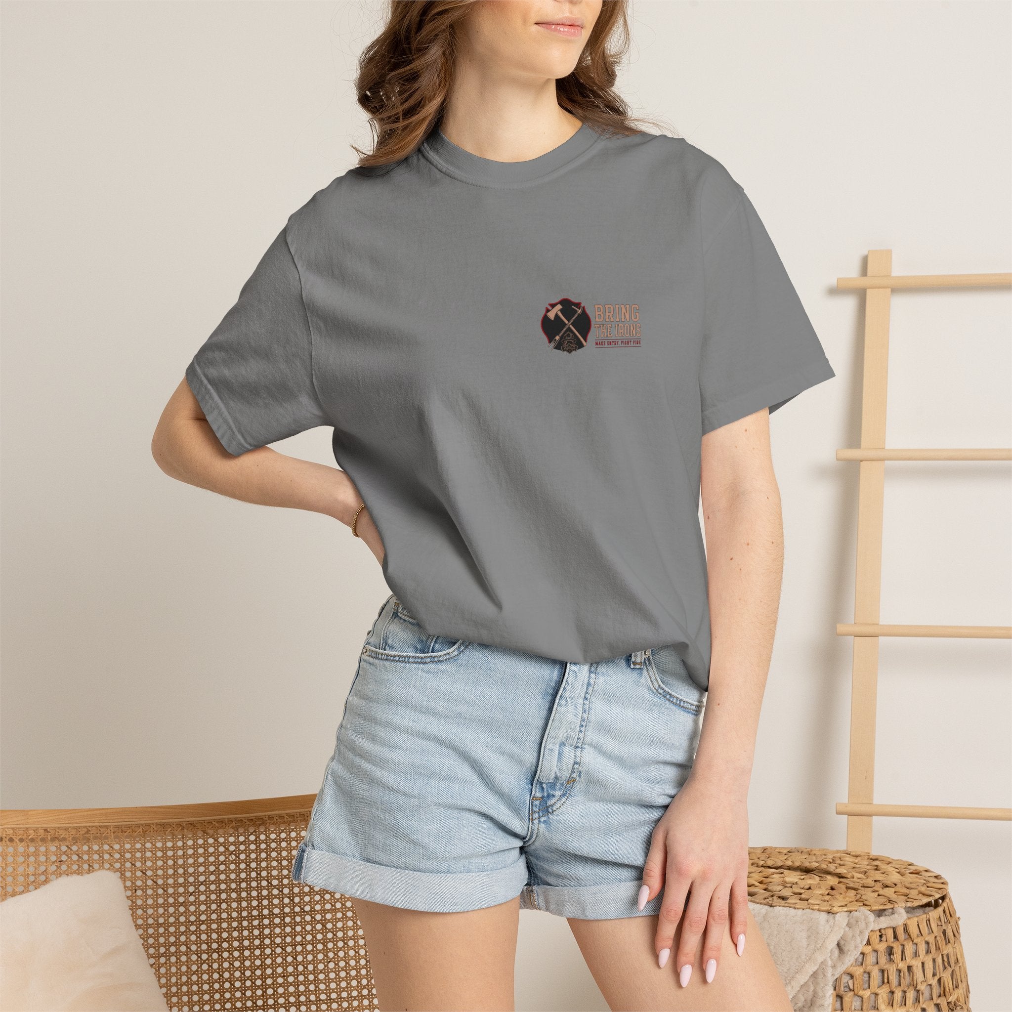 Bring the Irons — The 343 Memorial Firefighter Tee — Wordmark Front