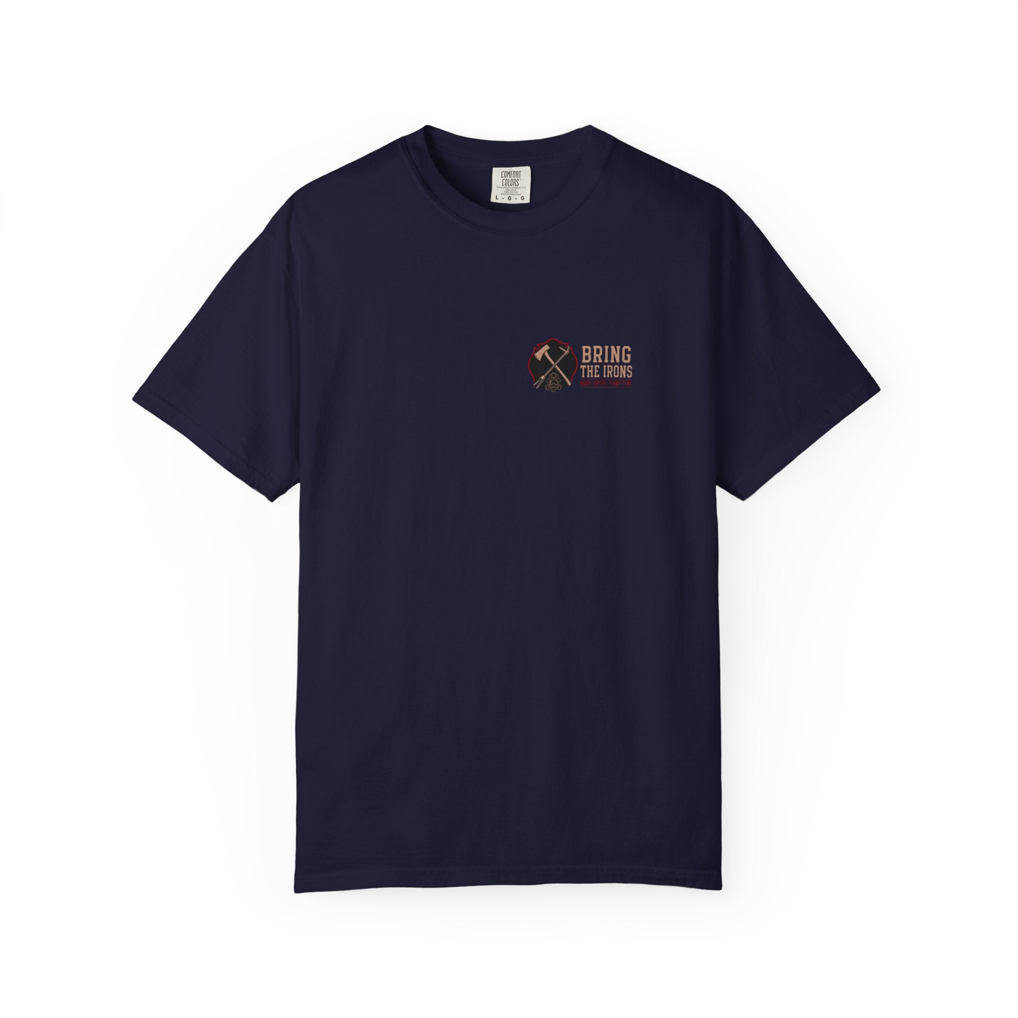 Bring the Irons — Keys to the City Firefighter Tee — Wordmark Front