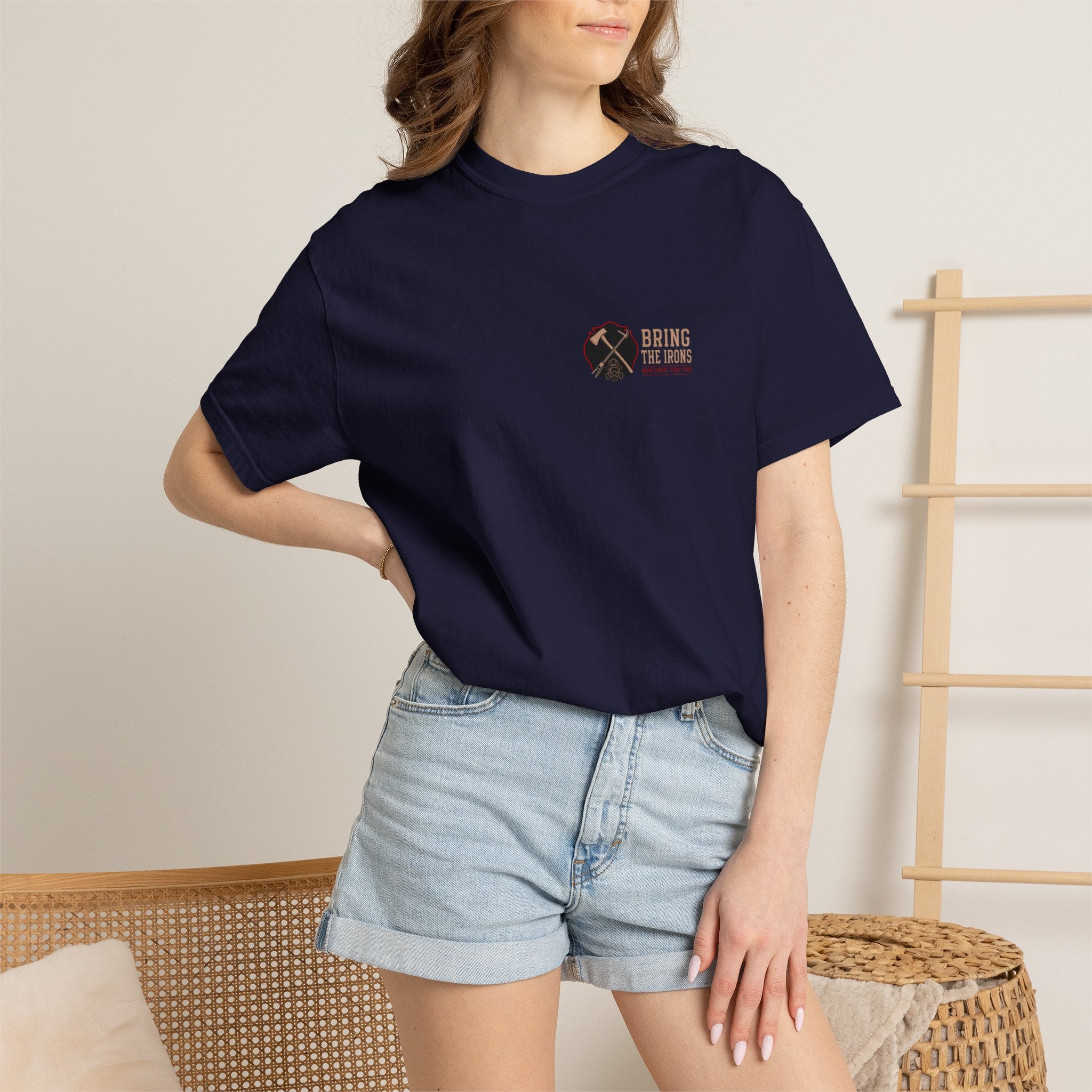 Bring the Irons — The 343 Memorial Firefighter Tee — Wordmark Front