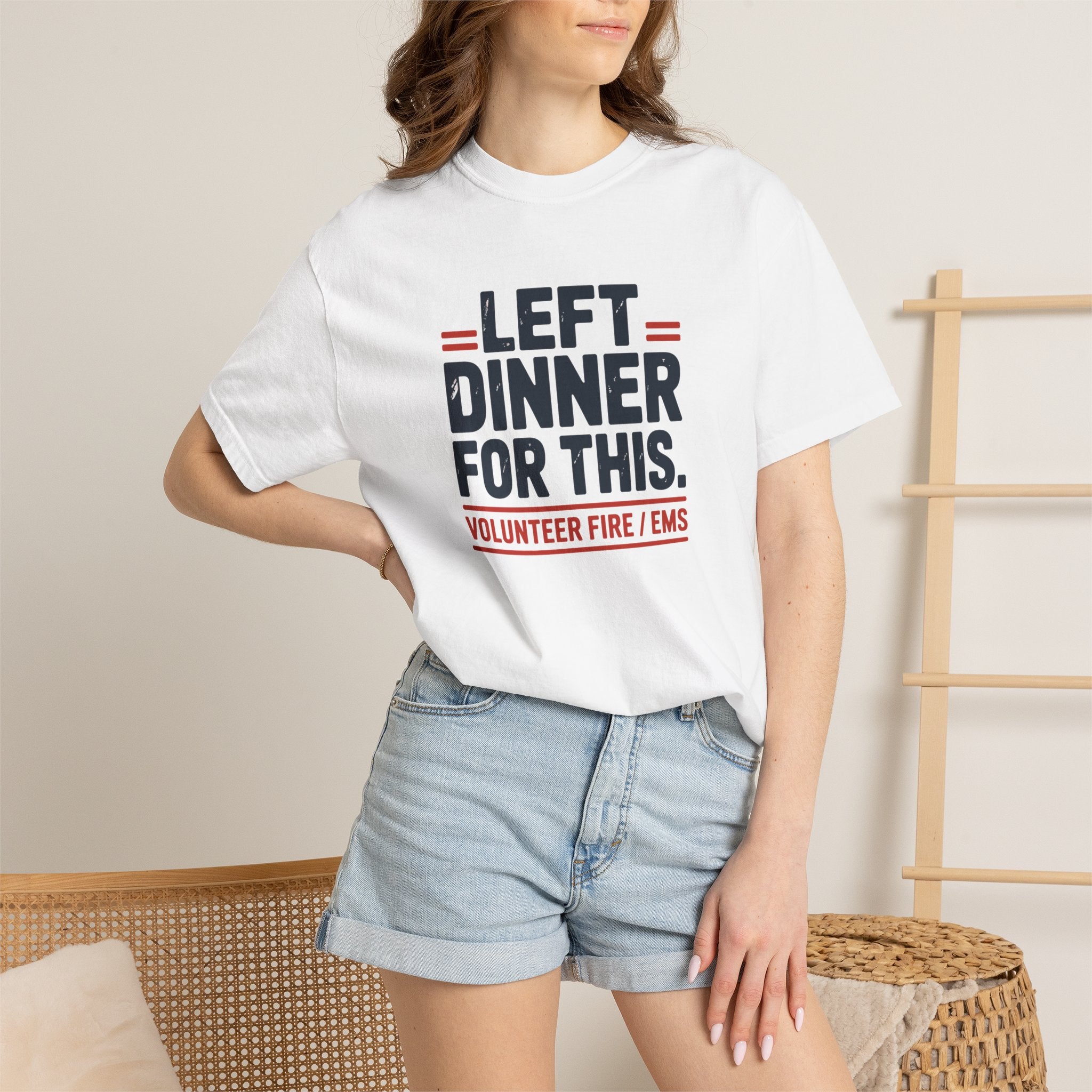 Left Dinner For This Fire and EMS Shirt — alternate view 8