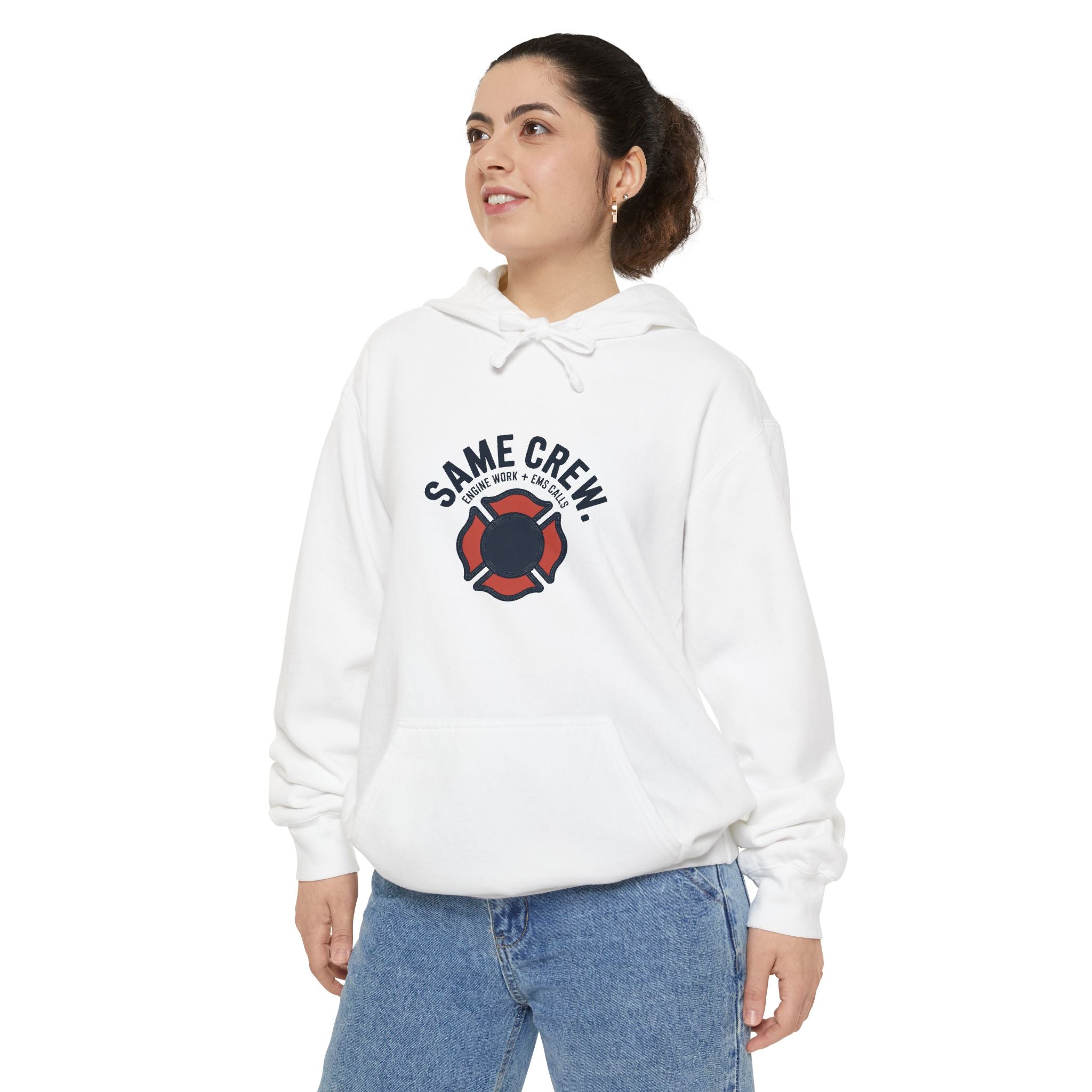 Same Crew Engine Work EMS Calls Hoodie — alternate view 3