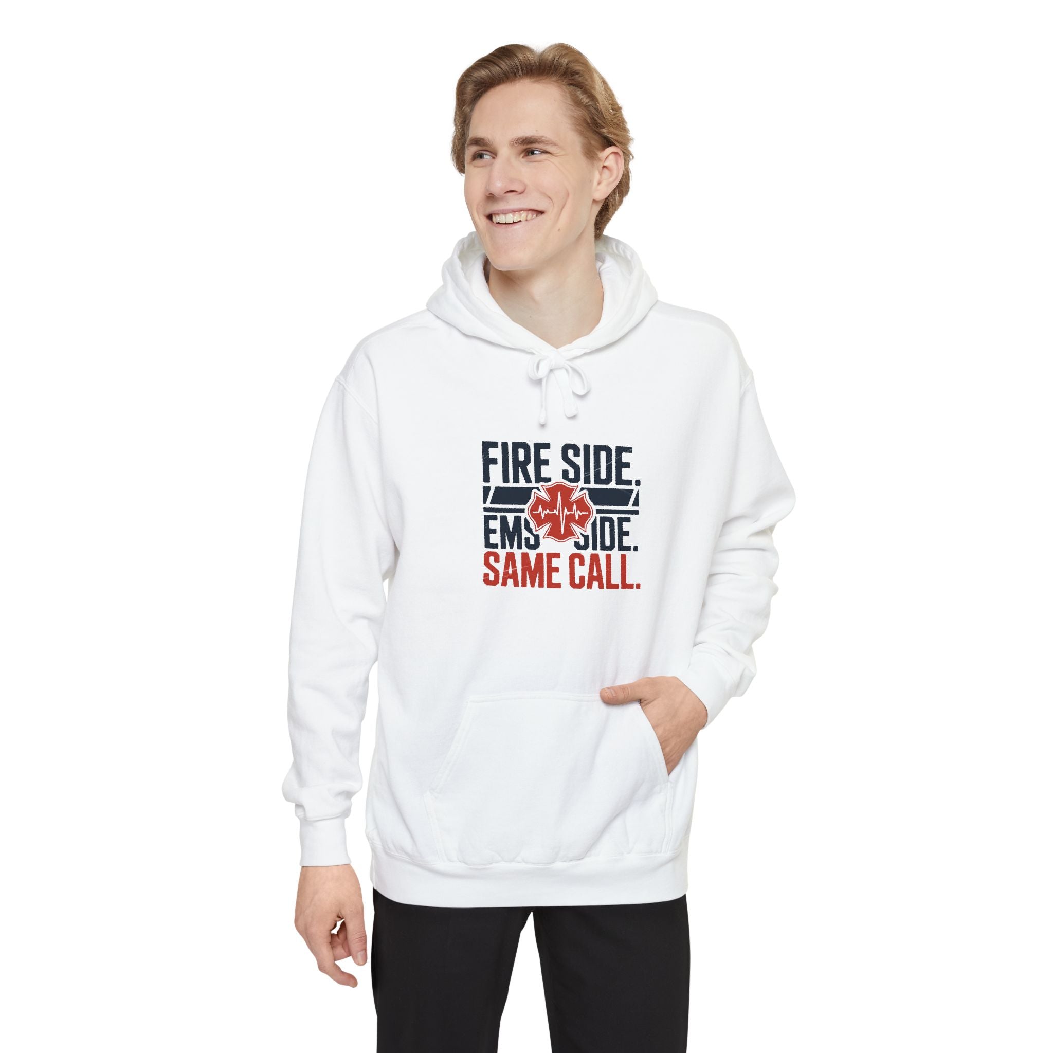 Fire Side EMS Side Same Call Hoodie — alternate view 5
