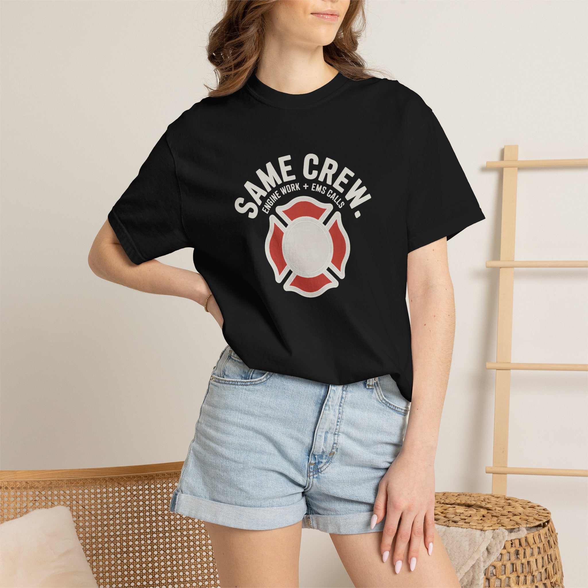 Same Crew Engine Work EMS Calls T-Shirt — alternate view 5