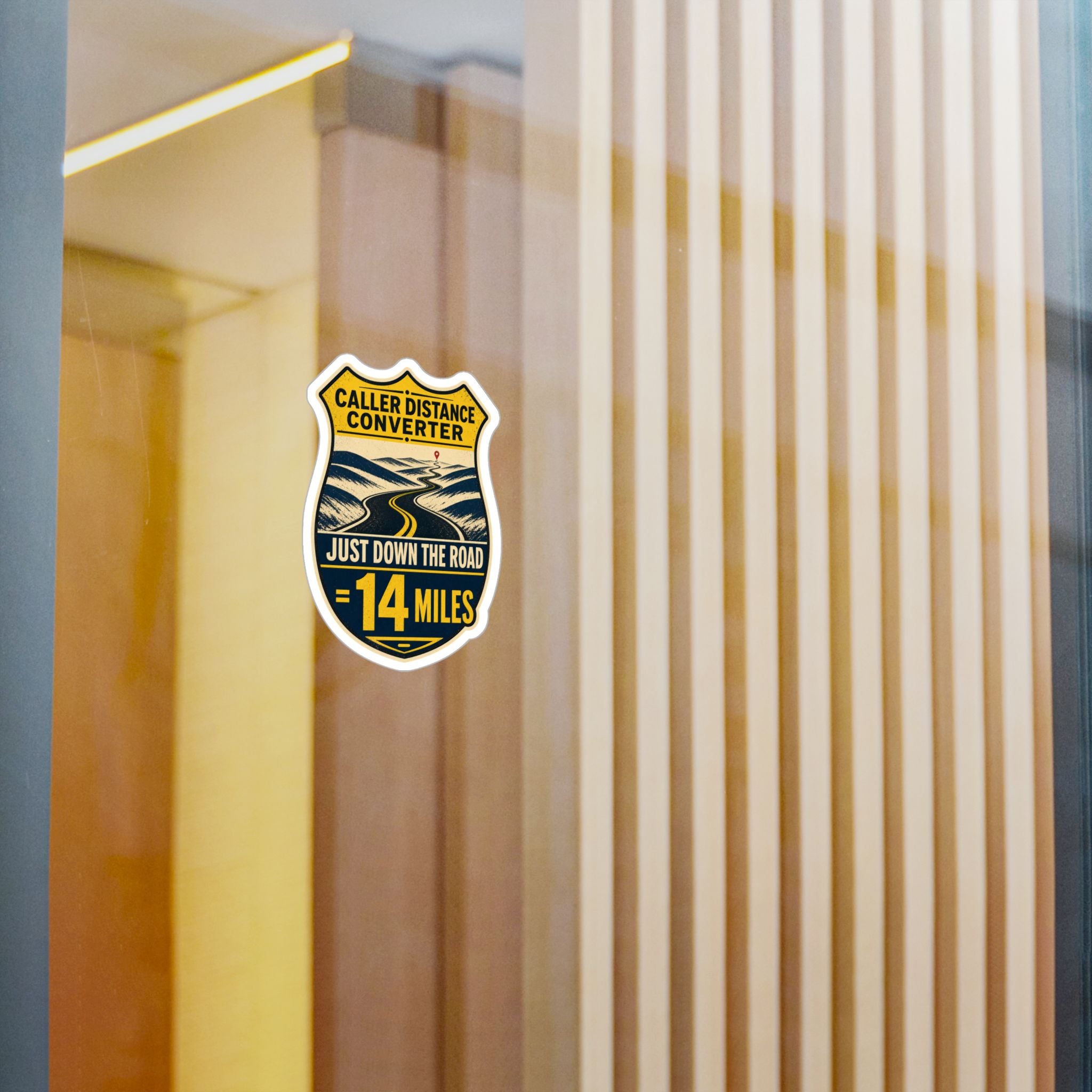 CALLER DISTANCE CONVERTER — Rural Fire & EMS Humor Sticker | Weatherproof Vinyl Decal