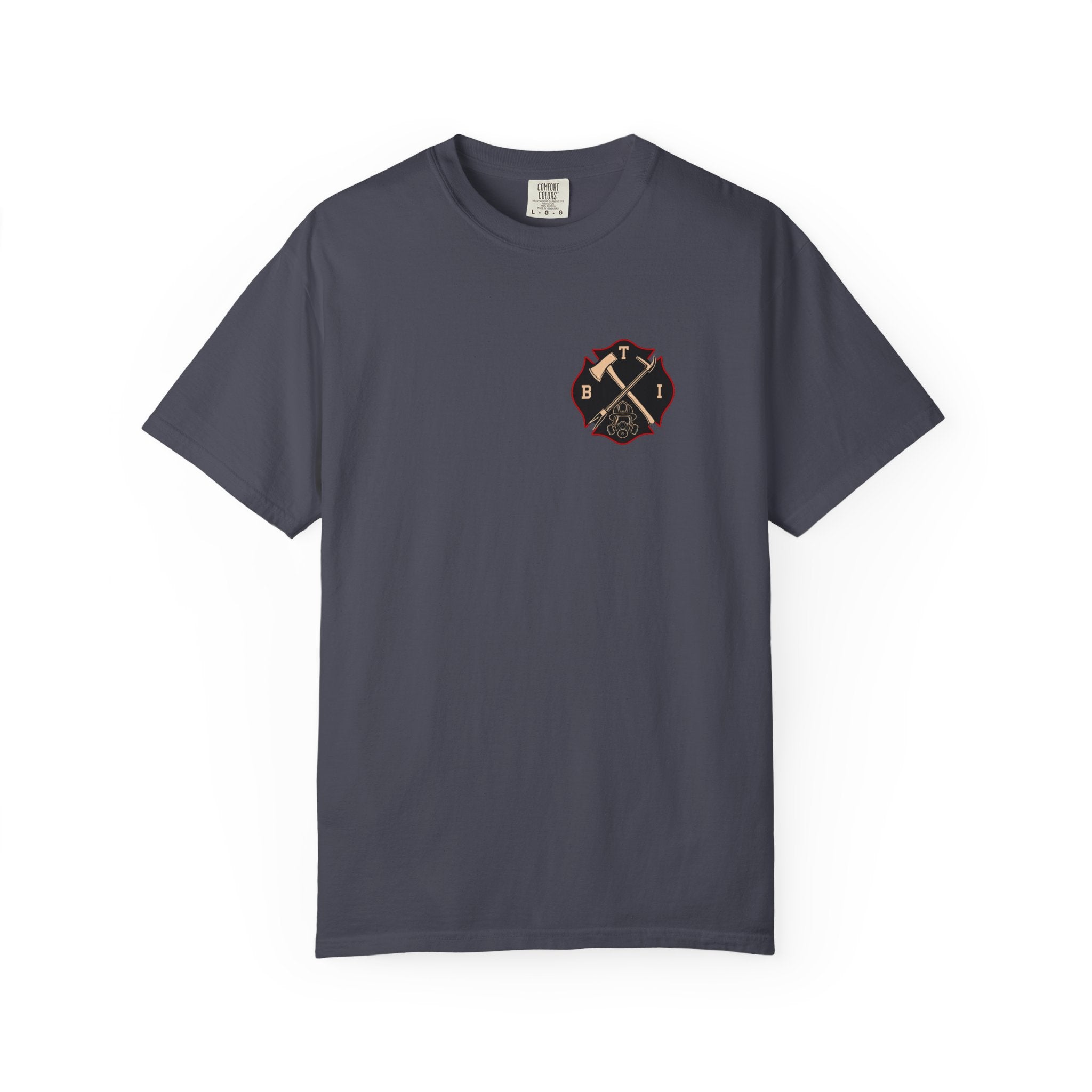 Bring the Irons — Stretch the Line Firefighter Tee