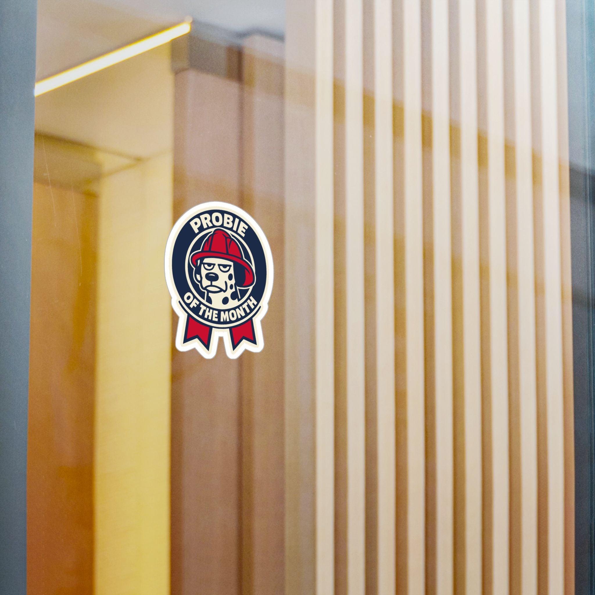 Water, scratch and UV resistant firefighter rookie humor sticker