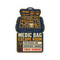MEDIC BAG ESCAPE ROOM — Paramedic Equipment Humor Sticker | Weatherproof Vinyl Decal