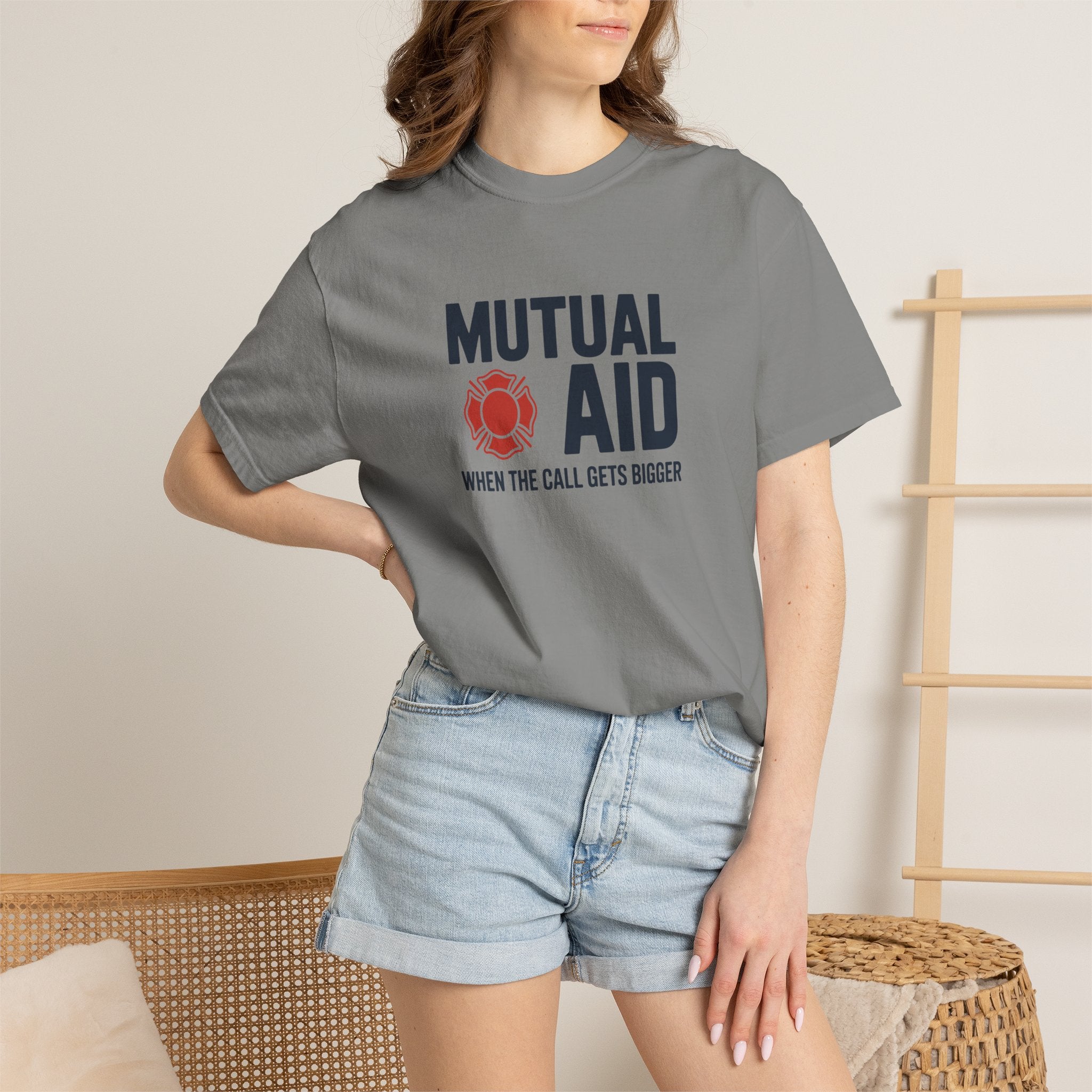 Mutual Aid Firefighter Shirt When The Call Gets Bigger — alternate view 20