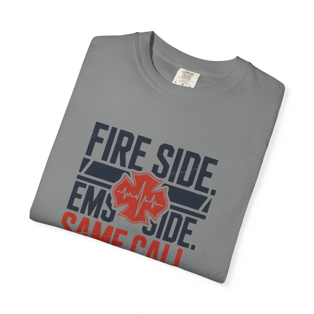 Fire Side EMS Side Same Call T-Shirt — alternate view 13