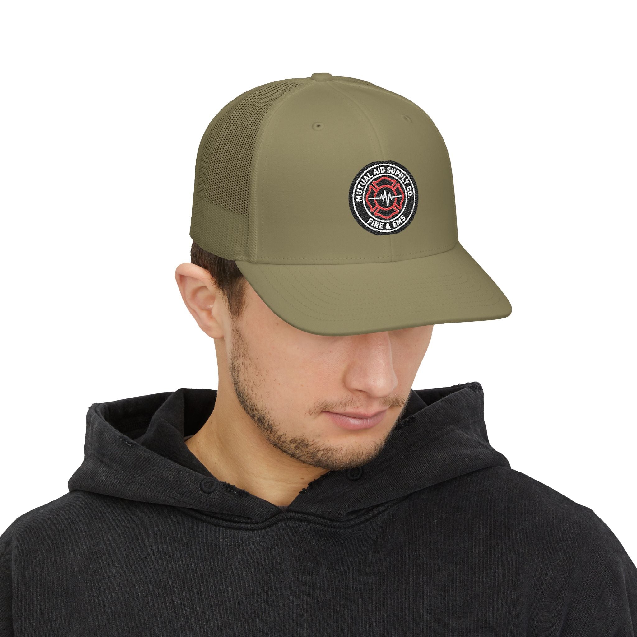 Embroidered Rescue Patch Trucker Cap