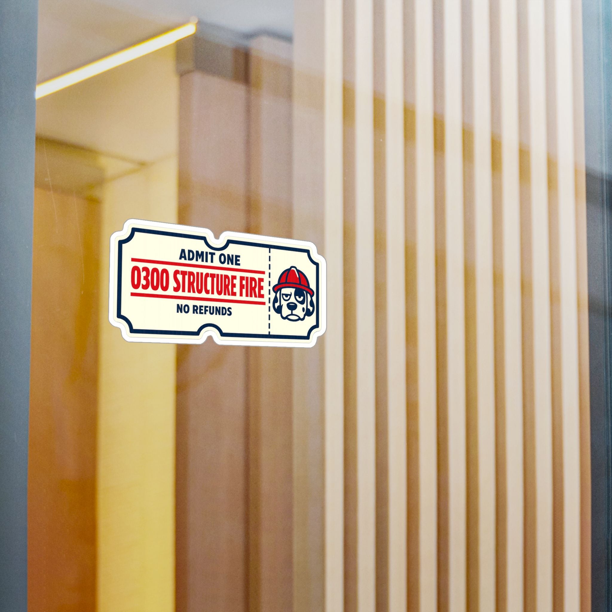 Mutual Aid Supply Co 0300 Structure Fire ticket sticker