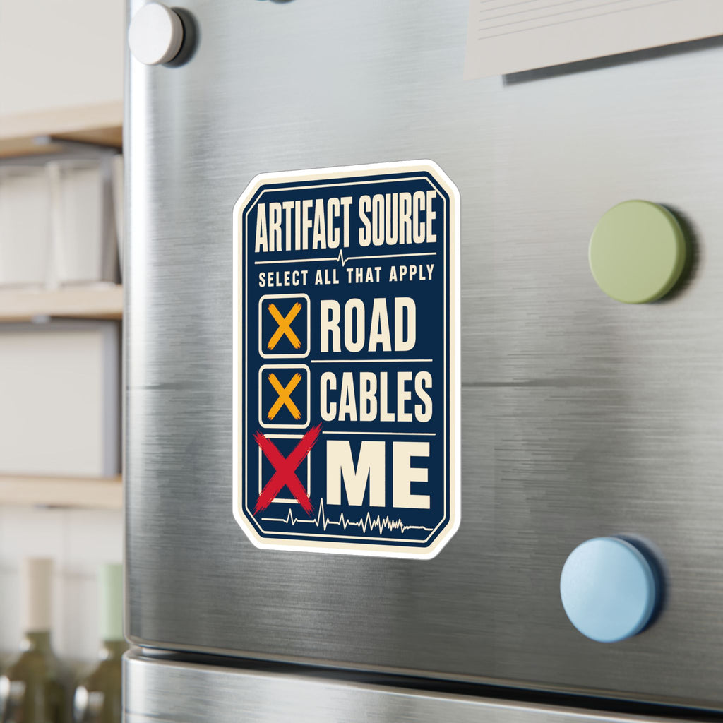 Artifact Source funny EMS sticker — 3 by 4 inch glossy vinyl