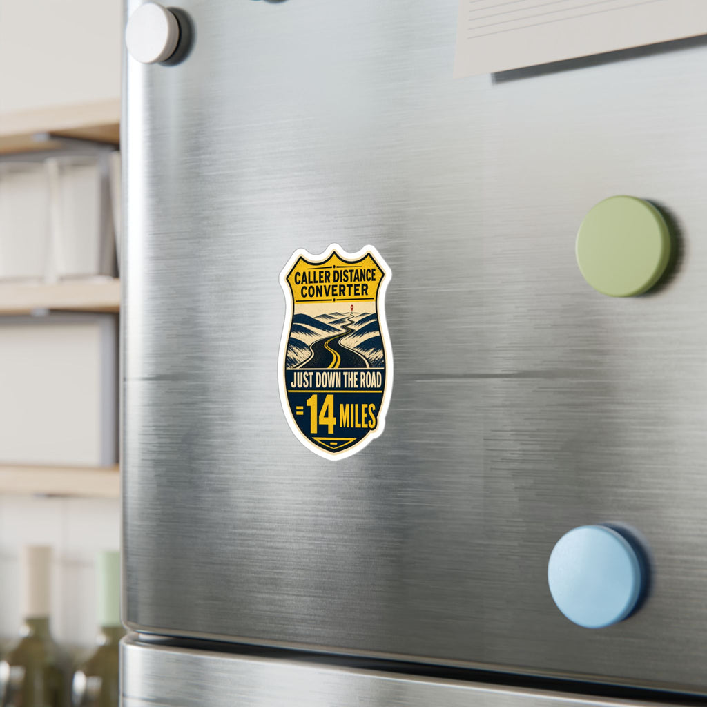CALLER DISTANCE CONVERTER — Rural Fire & EMS Humor Sticker | Weatherproof Vinyl Decal