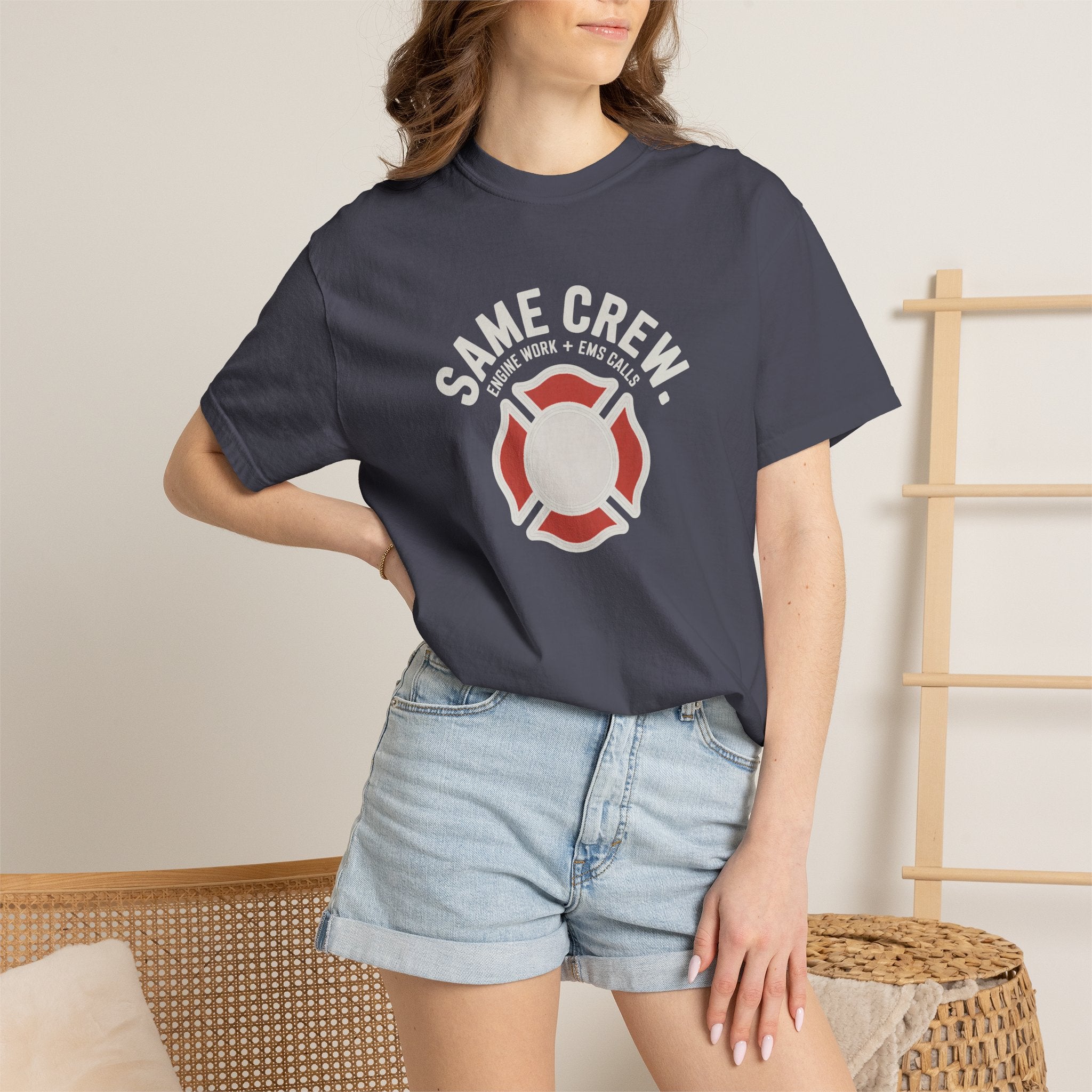 Same Crew Engine Work EMS Calls T-Shirt — alternate view 8