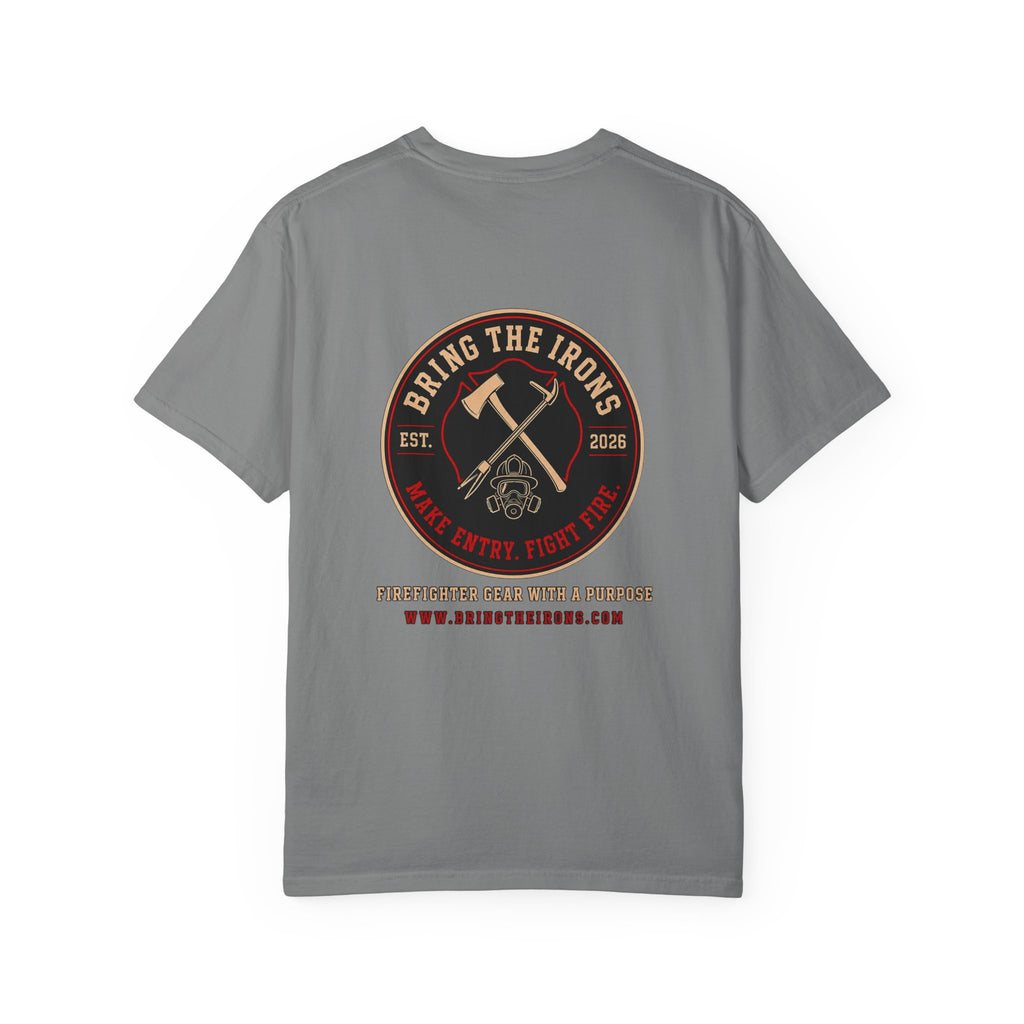 Bring the Irons — Signature Firefighter Tee — Seal Front